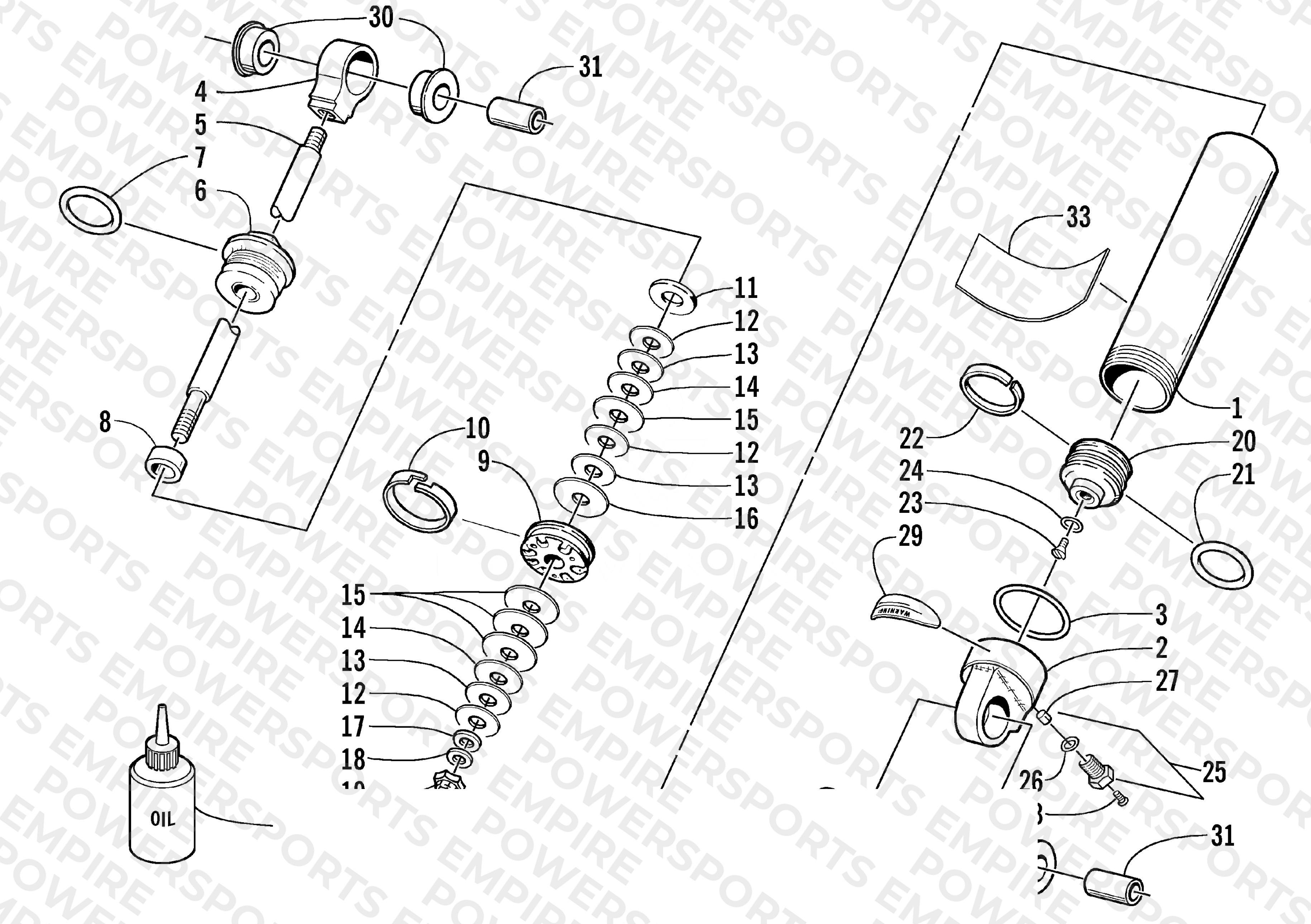REAR SUSPENSION REAR ARM SHOCK ABSORBER