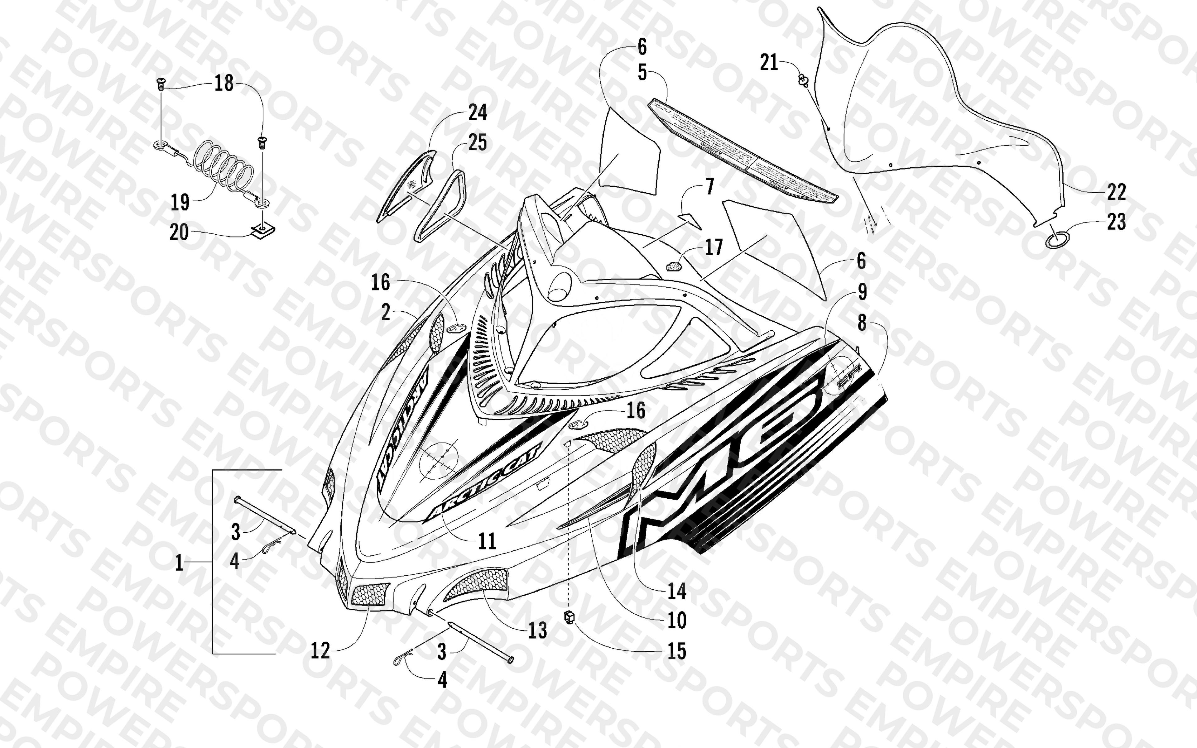 HOOD AND WINDSHIELD ASSEMBLY