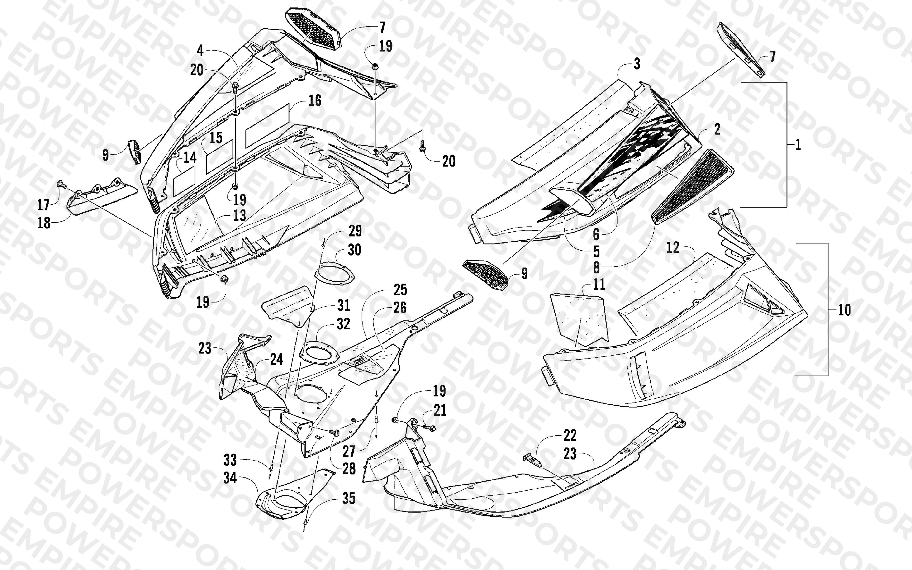SKID PLATE AND SIDE PANEL ASSEMBLY