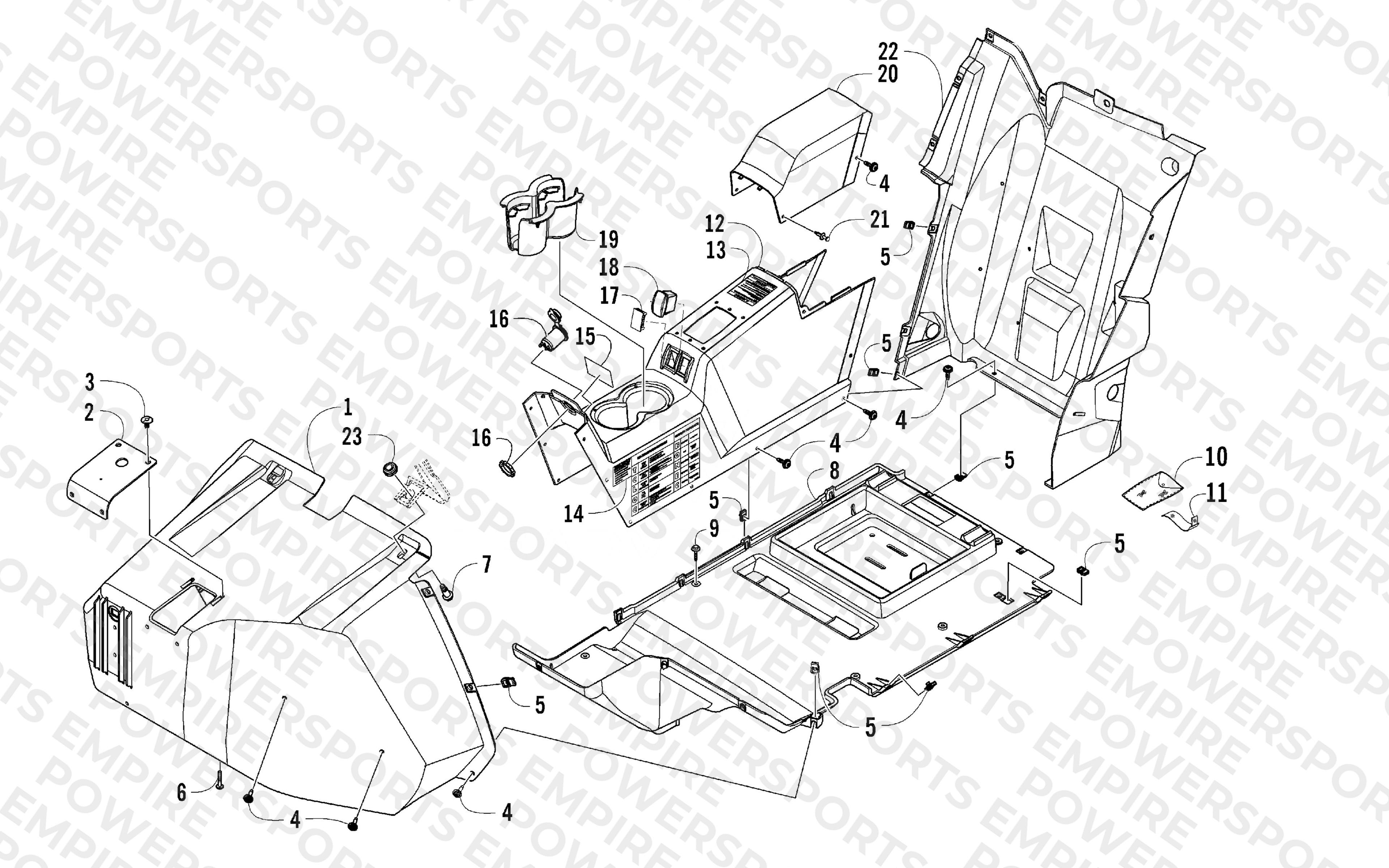 CONSOLE AND FLOOR PANEL ASSEMBLY