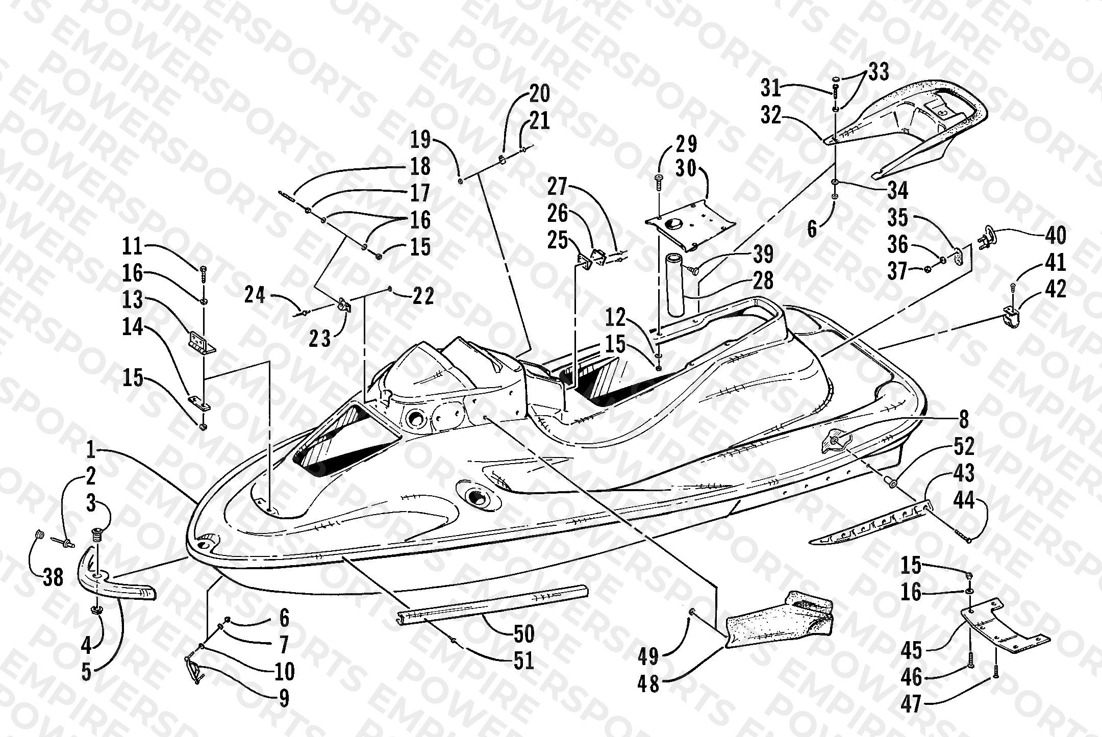 HULL AND RELATED PARTS ASSEMBLY