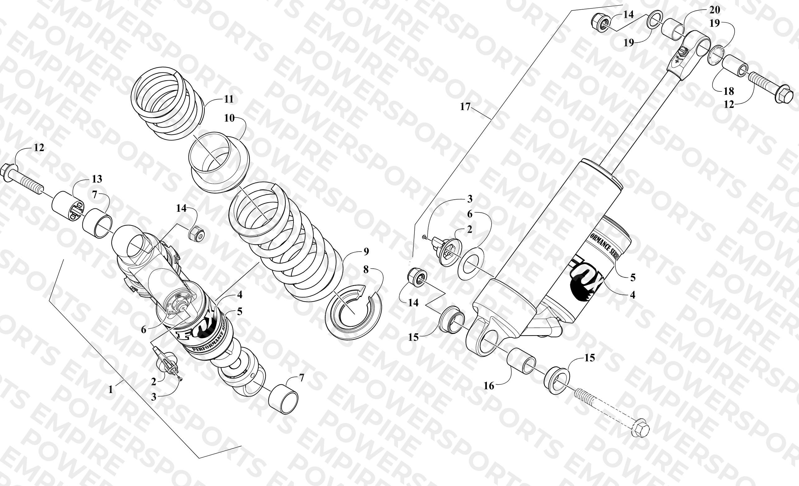 REAR SUSPENSION SHOCK ABSORBERS