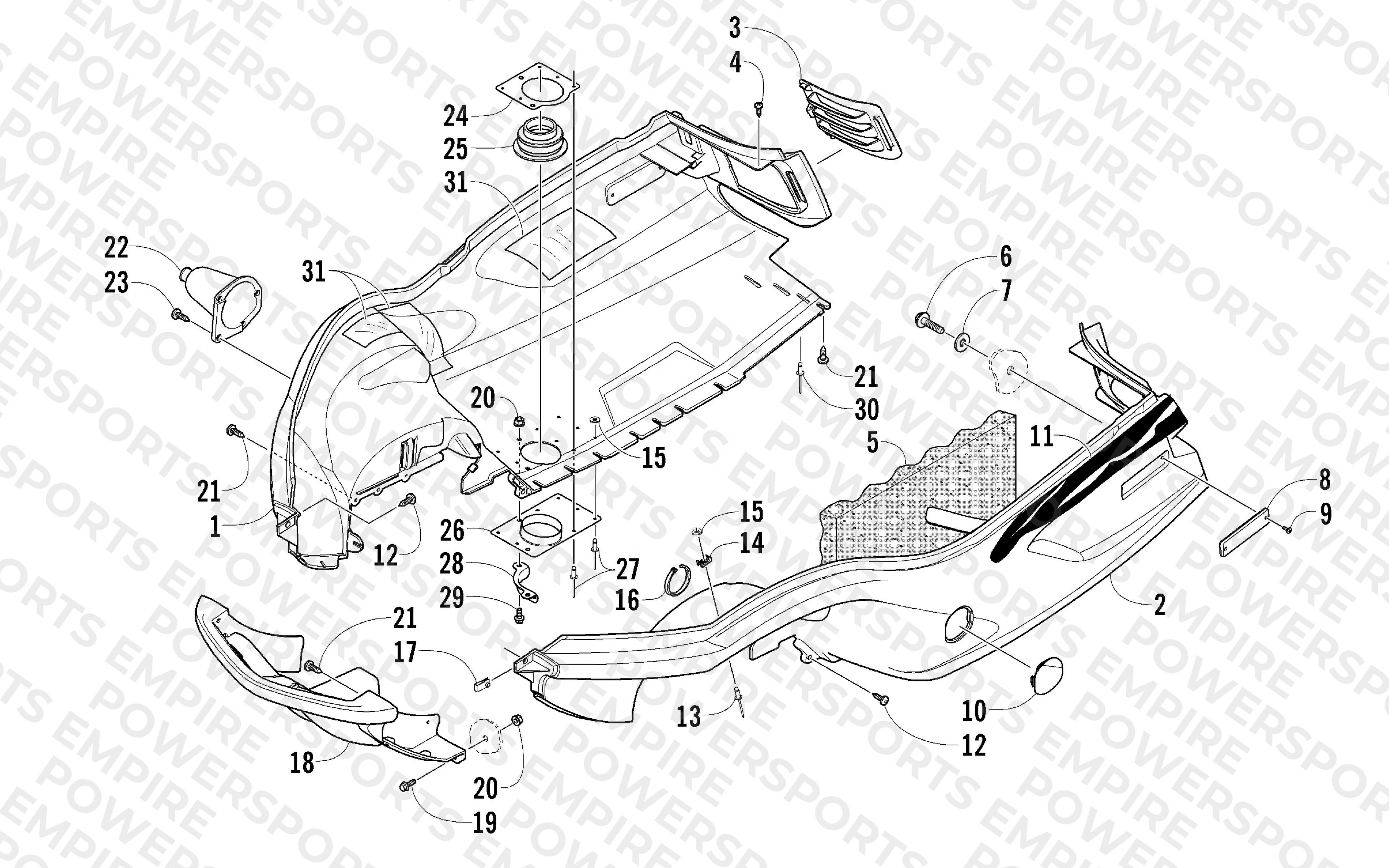 BELLY PAN AND FRONT BUMPER ASSEMBLY