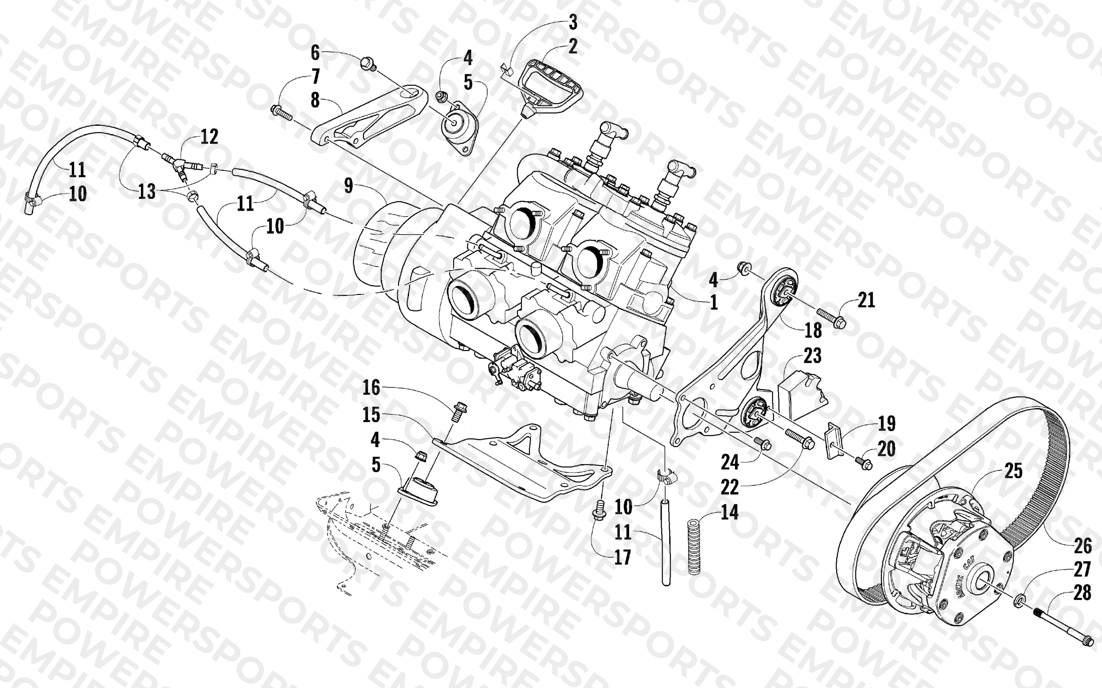 ENGINE AND RELATED PARTS