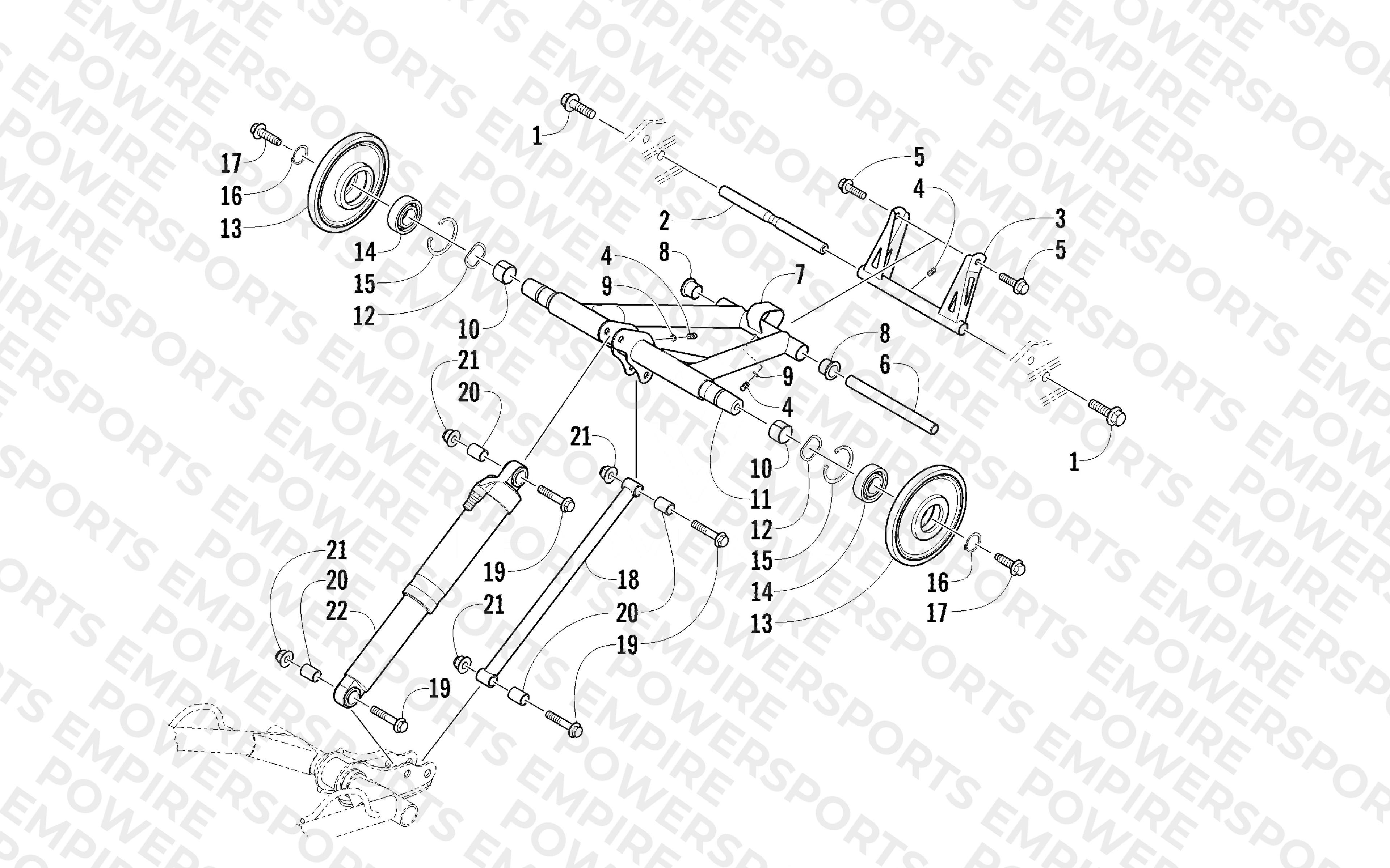 REAR SUSPENSION REAR ARM ASSEMBLY