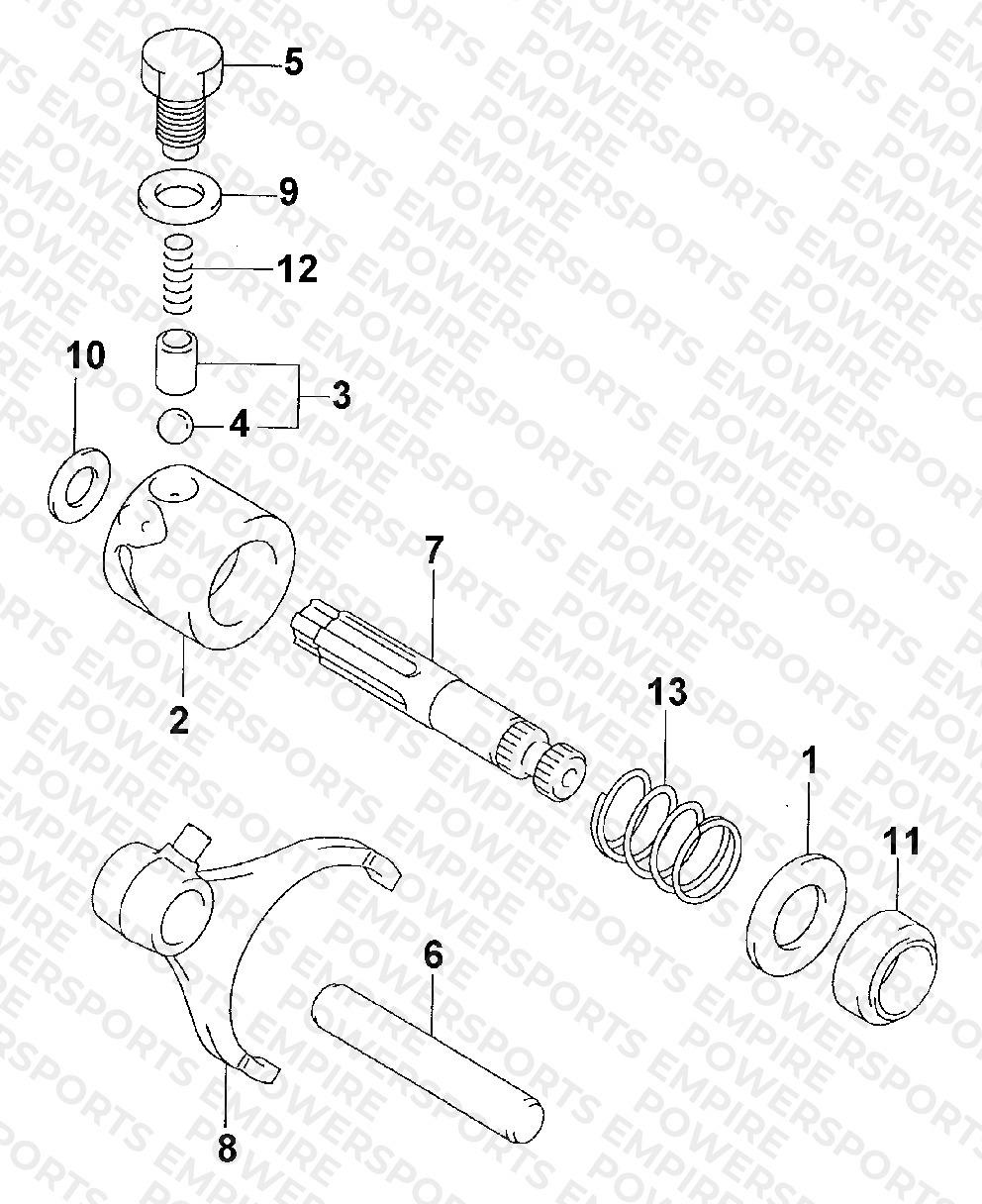 SECONDARY GEAR SHIFT ASSEMBLY (500 cc)
