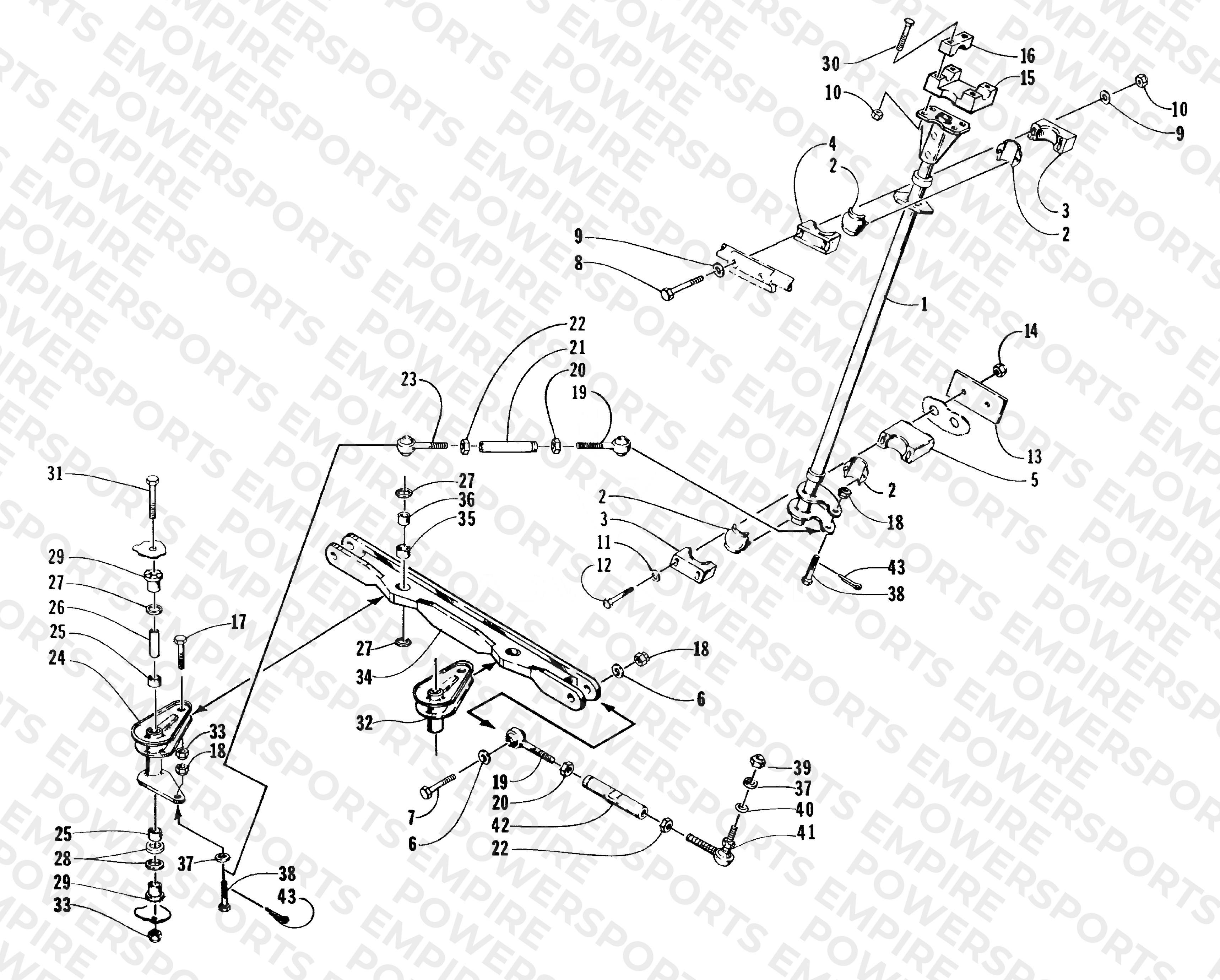 TIE ROD/STEERING POST ASSEMBLY