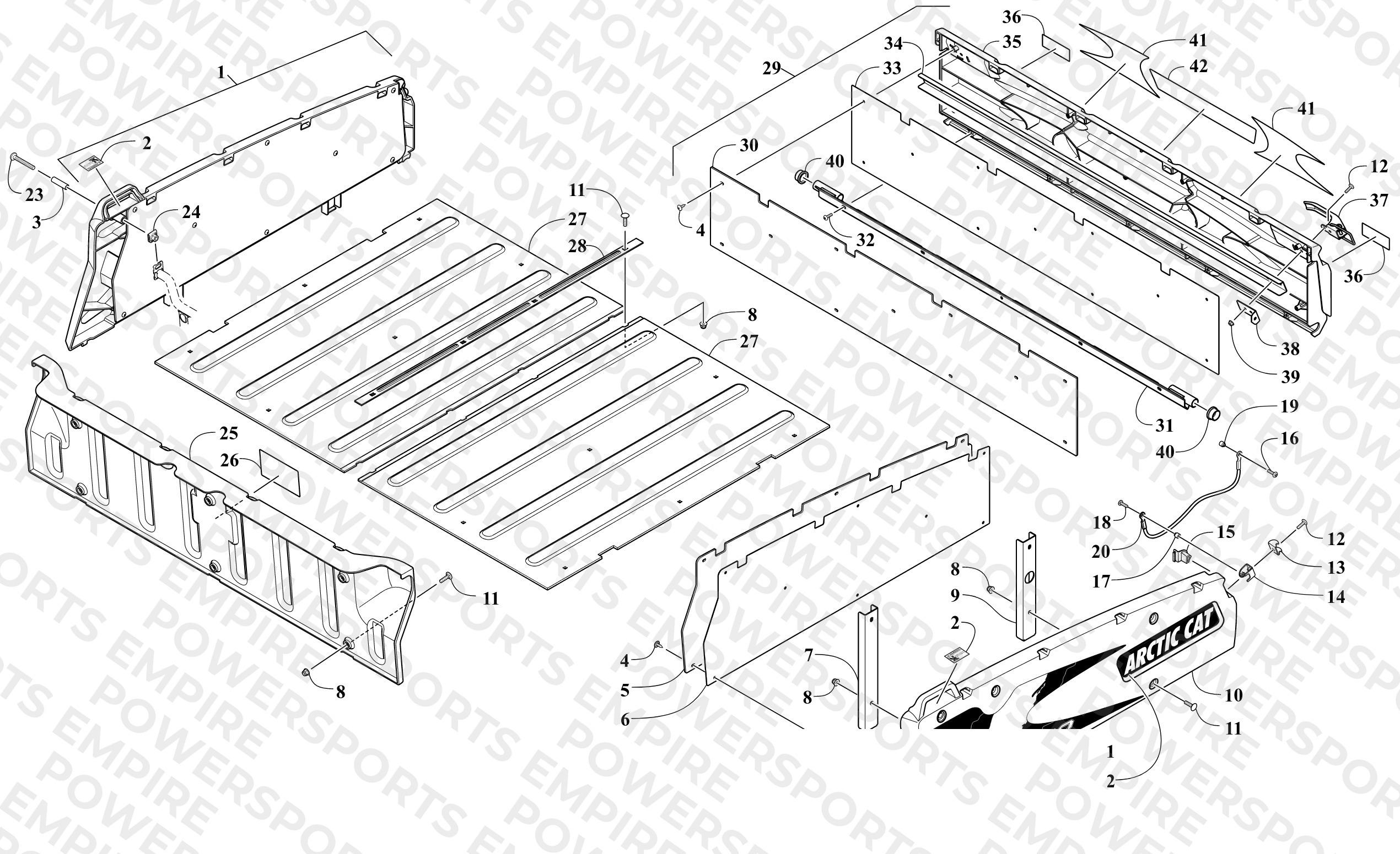 CARGO BOX AND TAILGATE ASSEMBLY