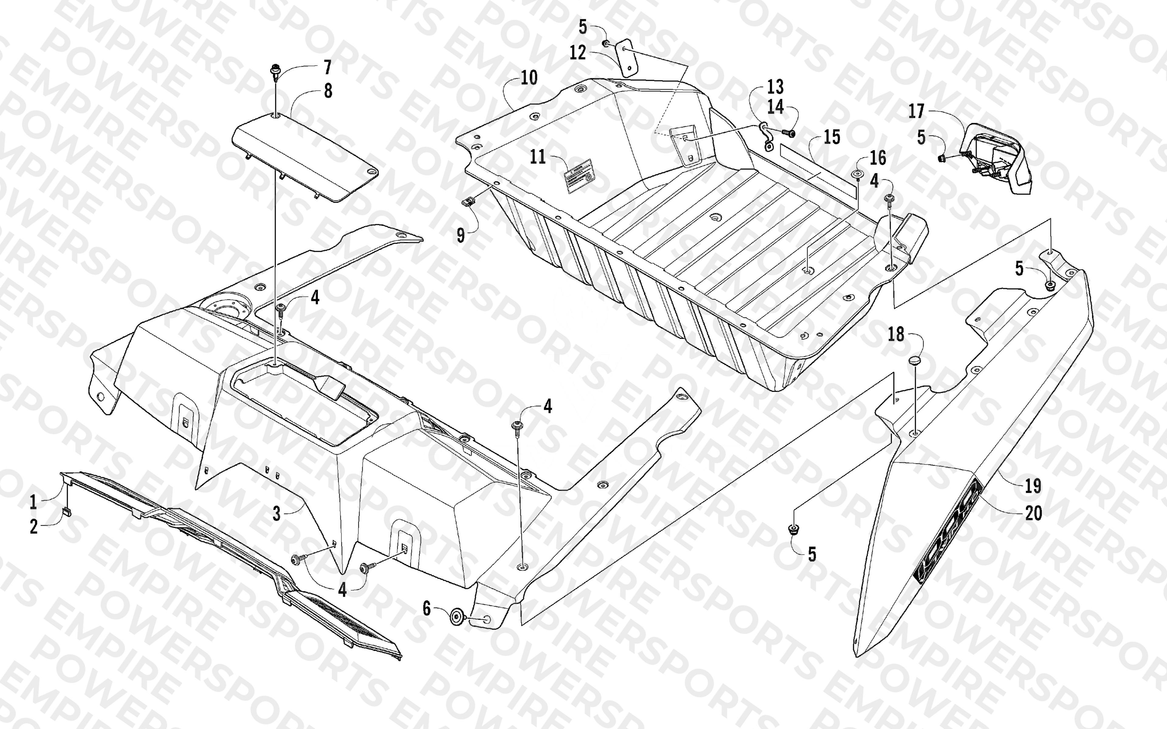 CARGO BOX AND TAILLIGHT ASSEMBLY