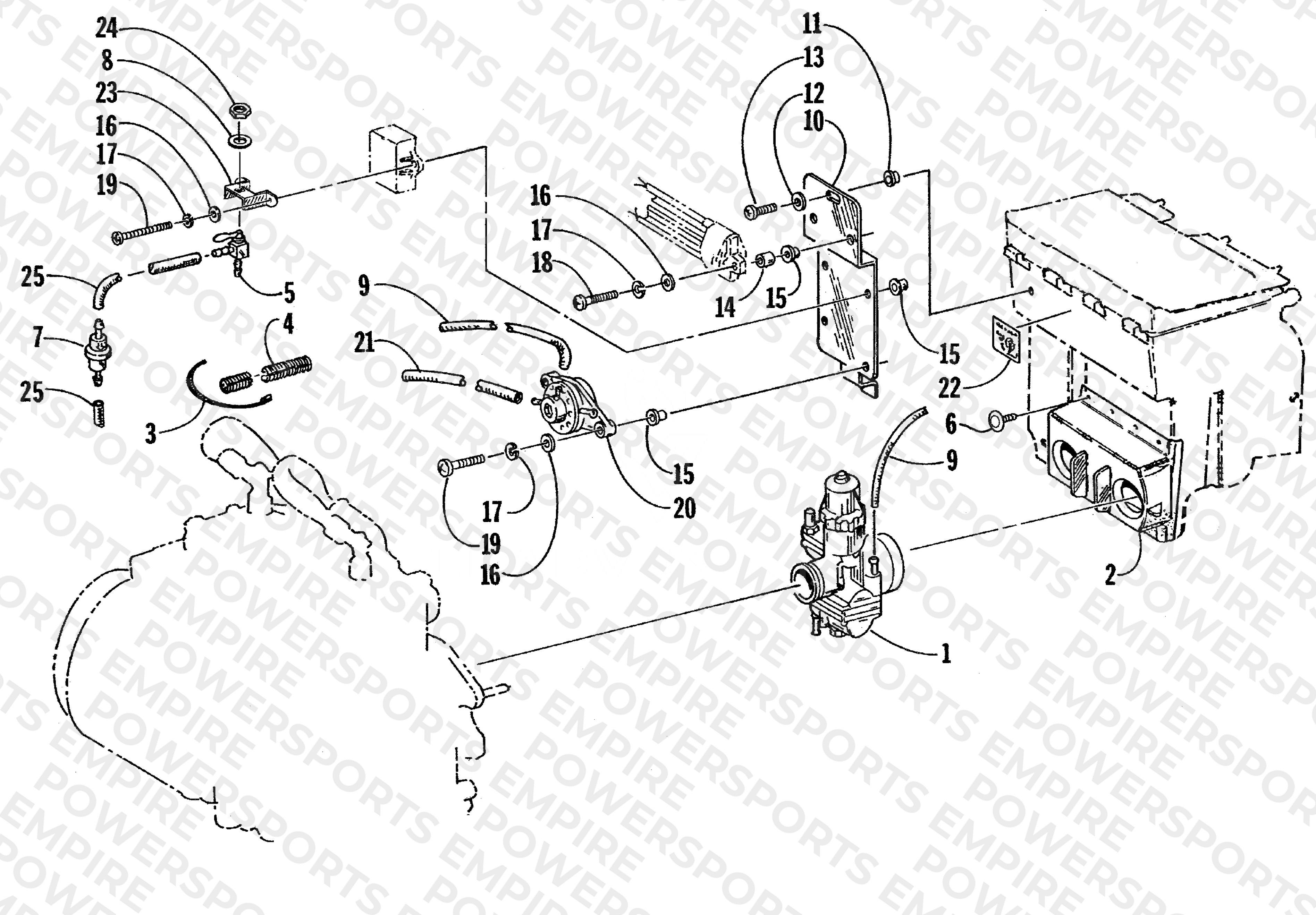 CARBURETOR AND FUEL PUMP ASSEMBLY