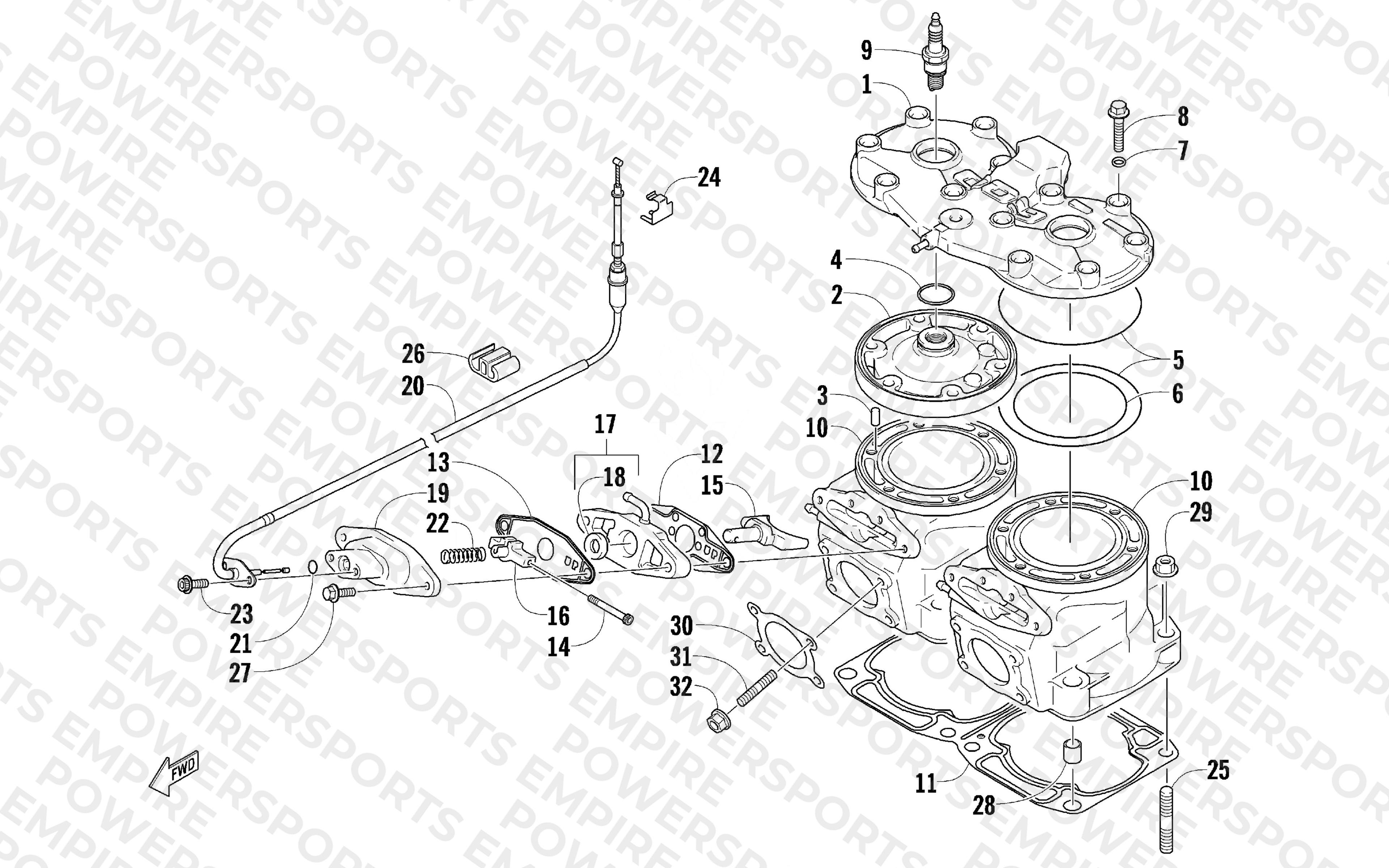 CYLINDER AND HEAD ASSEMBLY