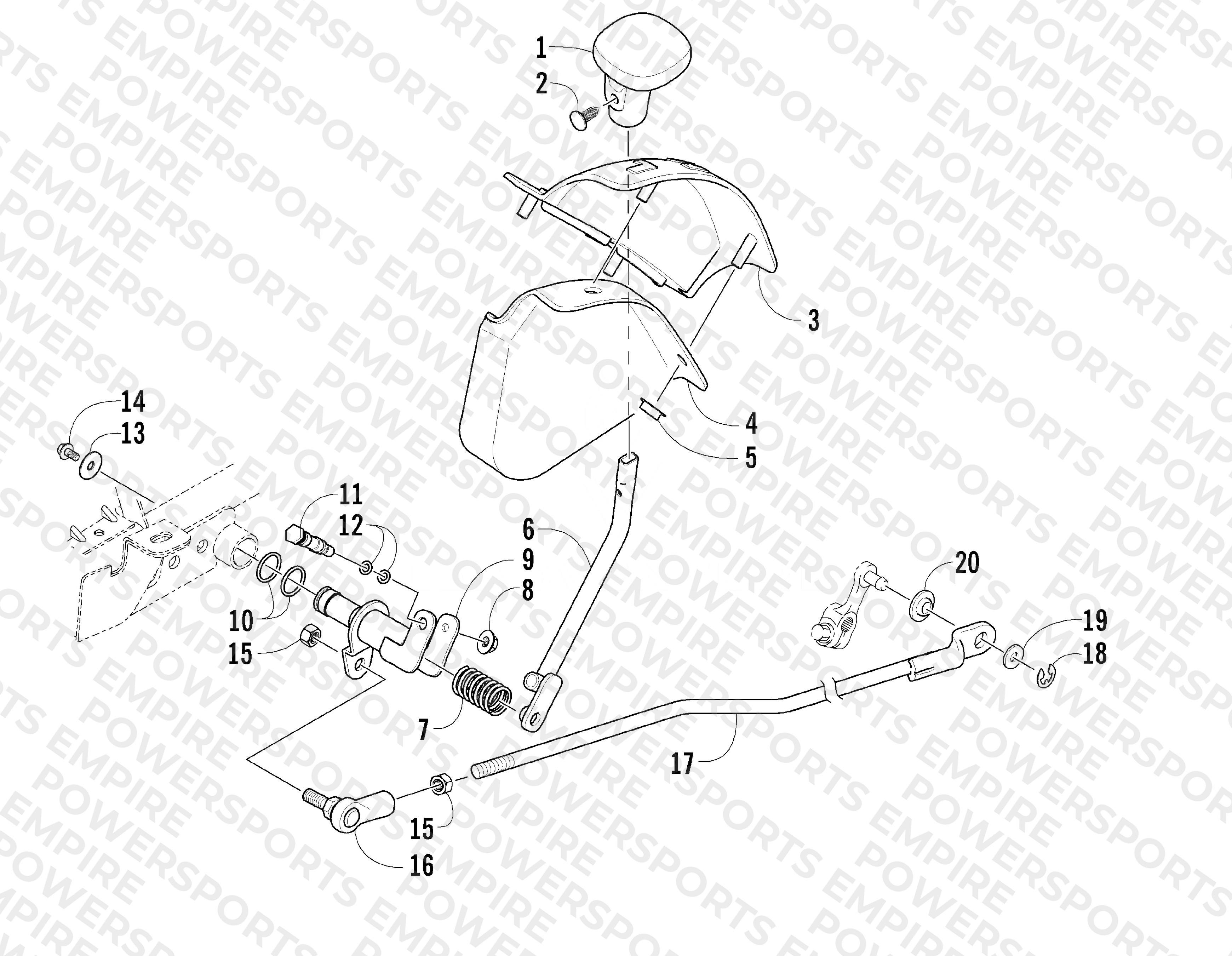 REVERSE SHIFT LEVER ASSEMBLY
