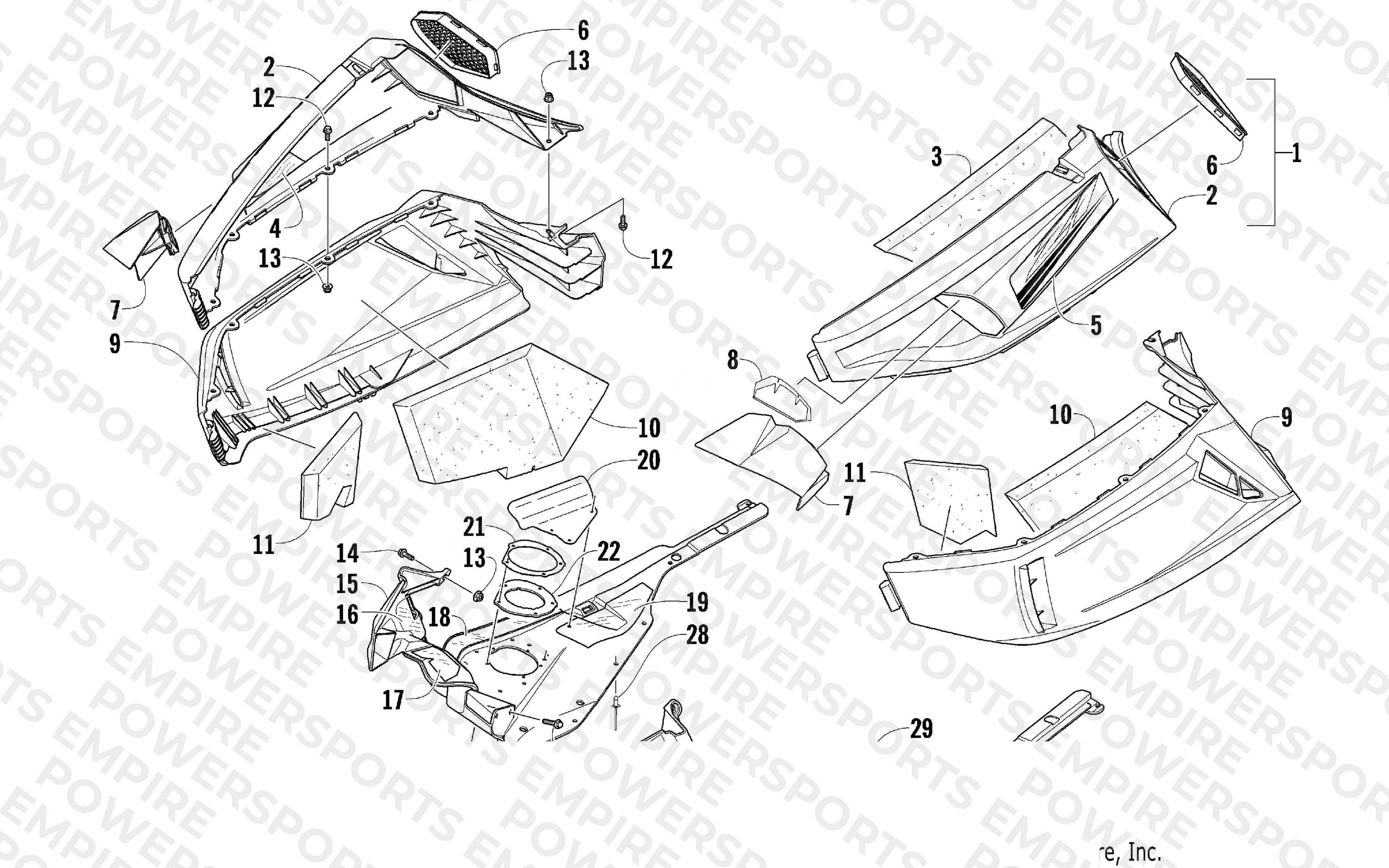 SKID PLATE AND SIDE PANEL ASSEMBLY