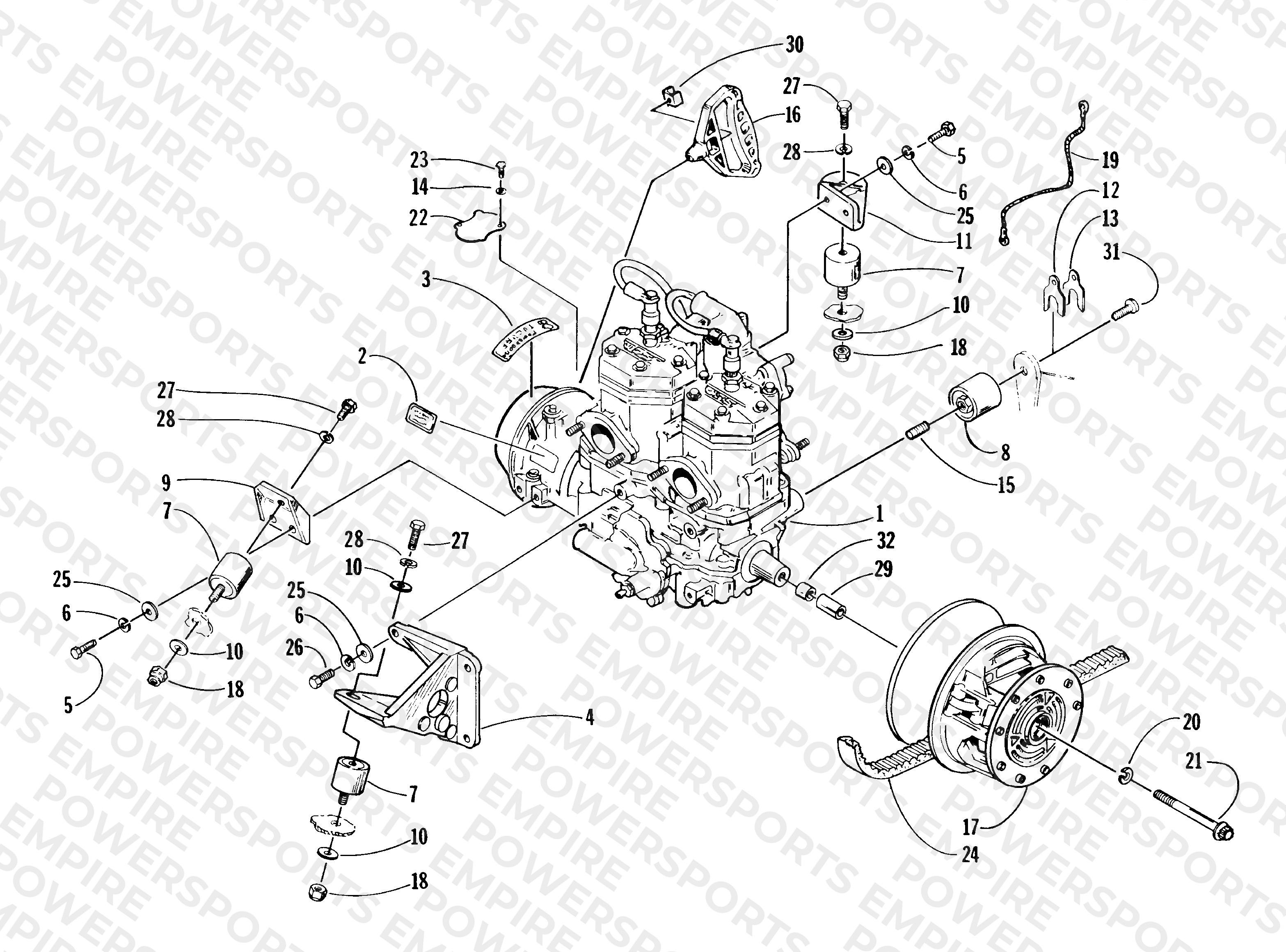 ENGINE AND RELATED PARTS