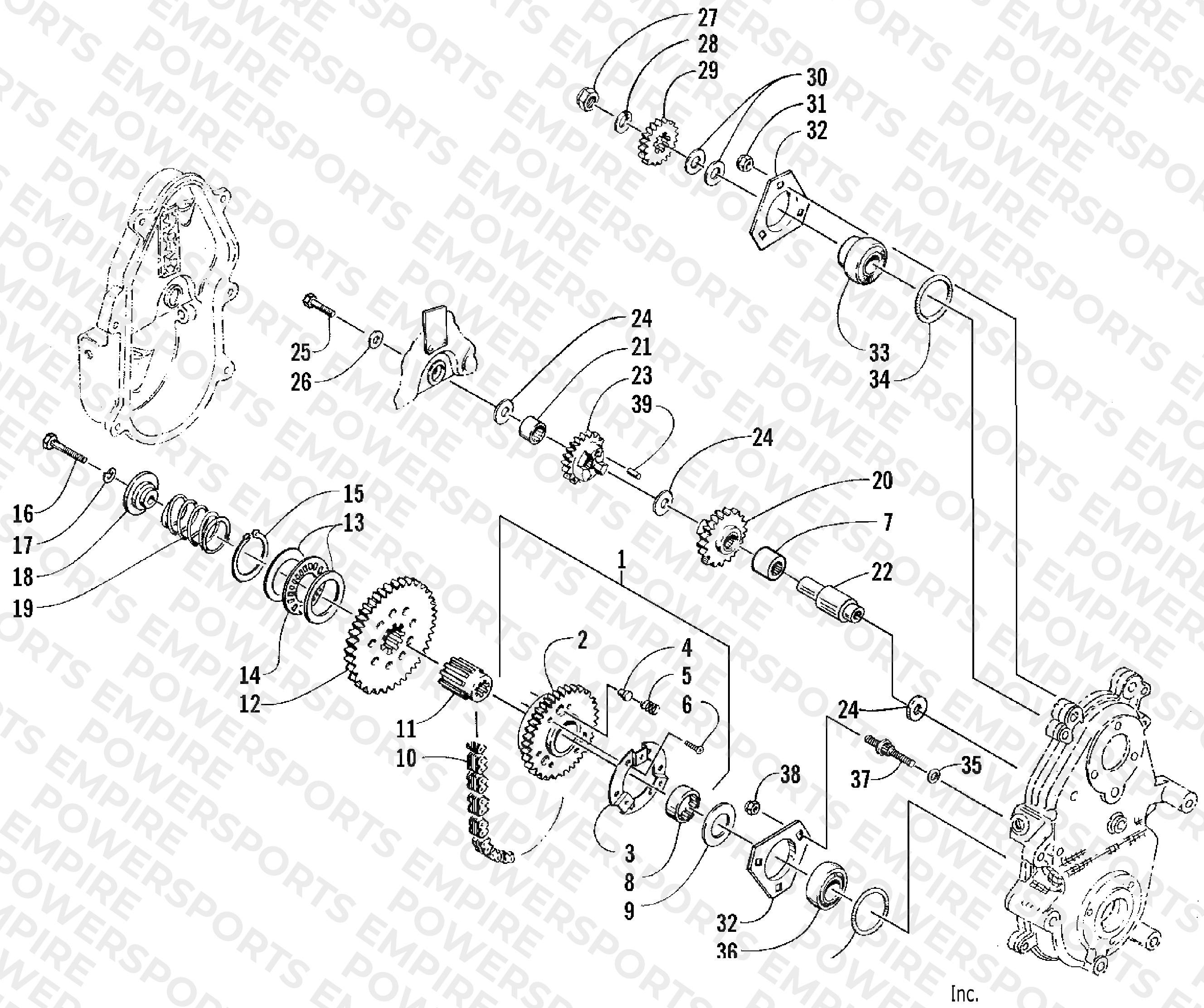 DRIVE/REVERSE DROPCASE ASSEMBLY