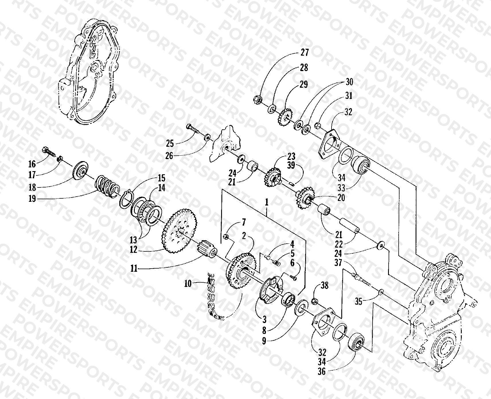 DRIVE/REVERSE DROPCASE ASSEMBLY
