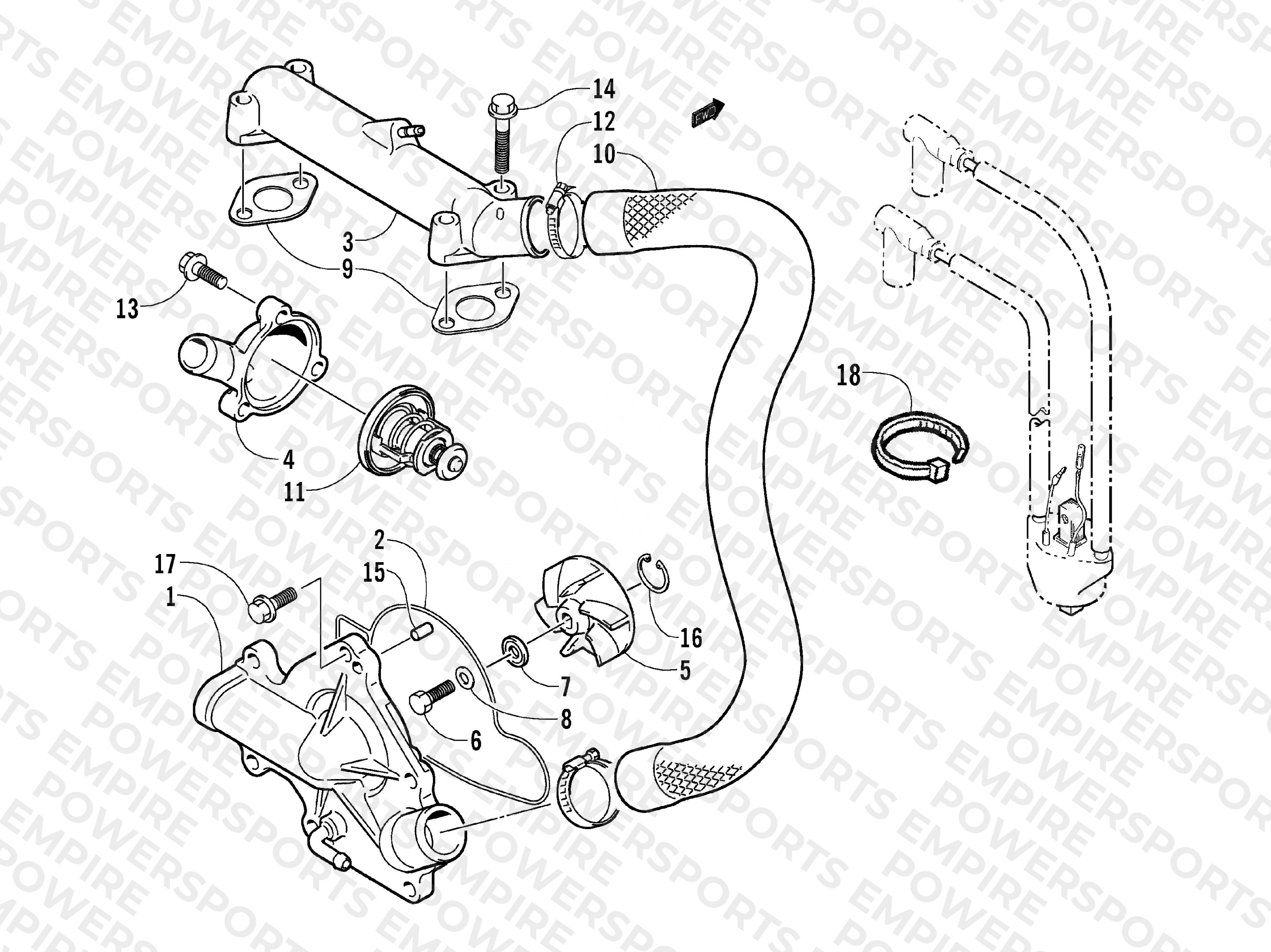 WATER PUMP/WATER MANIFOLD ASSEMBLY