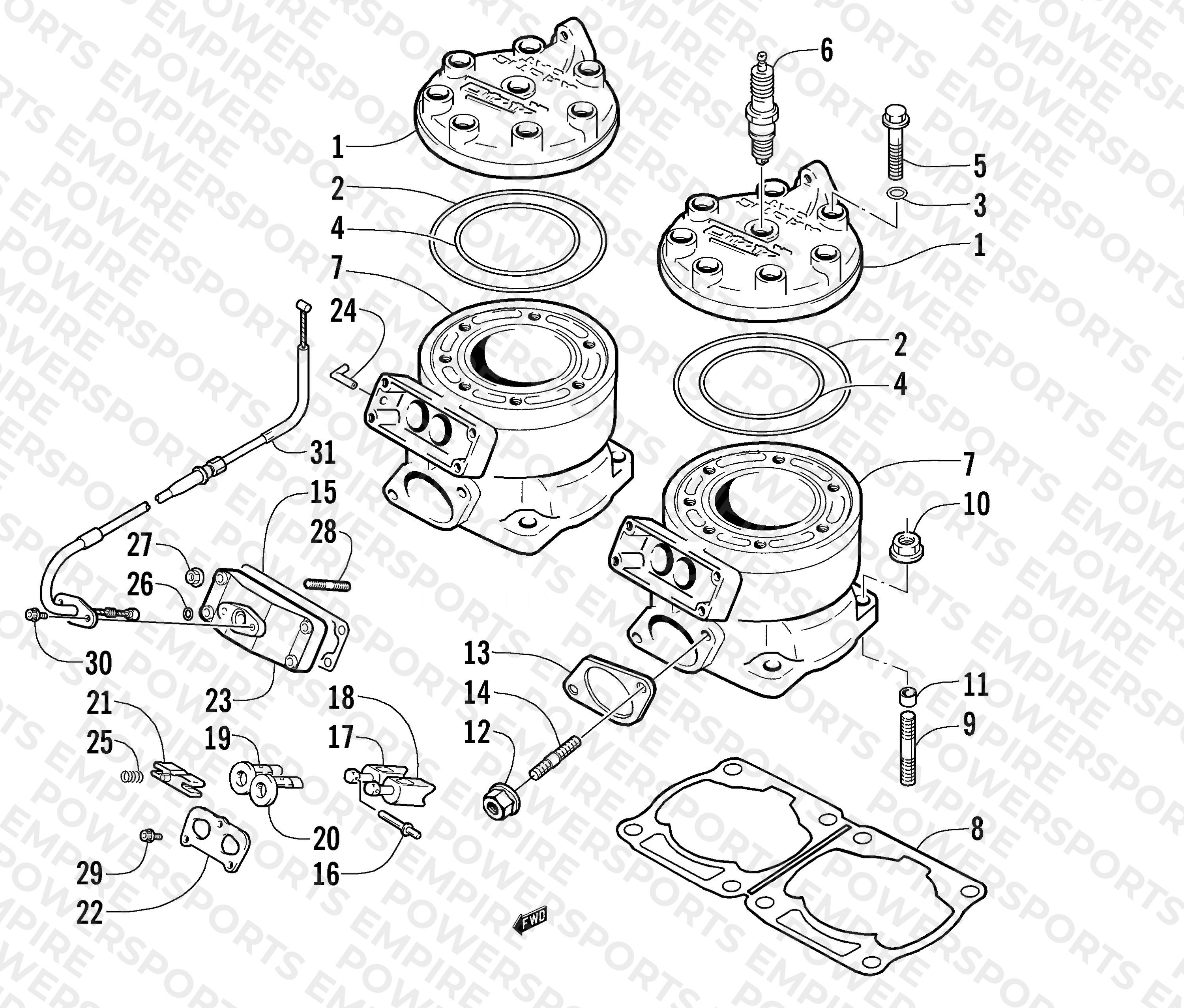 CYLINDER AND HEAD ASSEMBLY