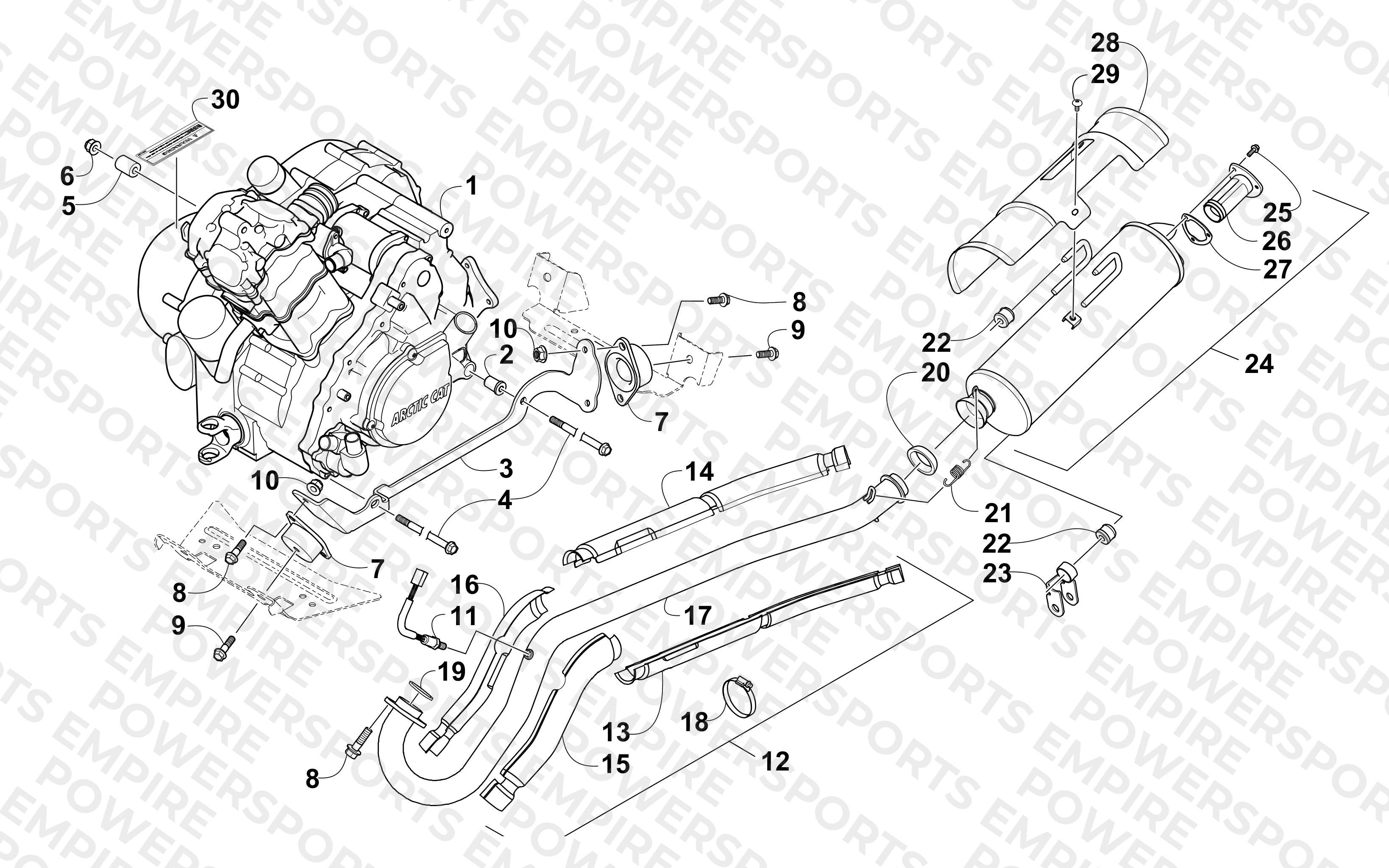ENGINE AND EXHAUST
