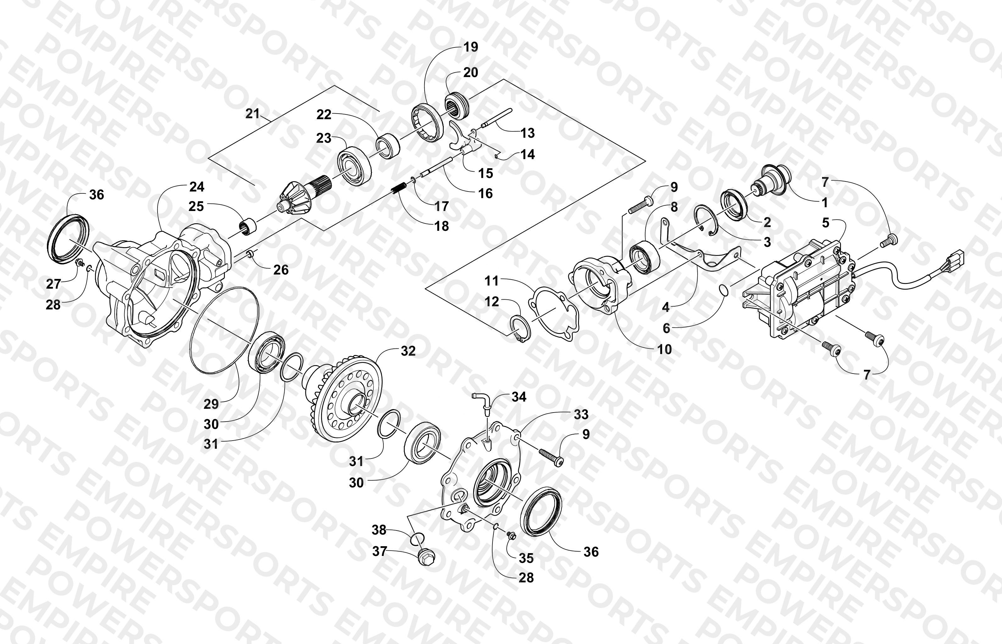 FRONT DRIVE GEARCASE ASSEMBLY