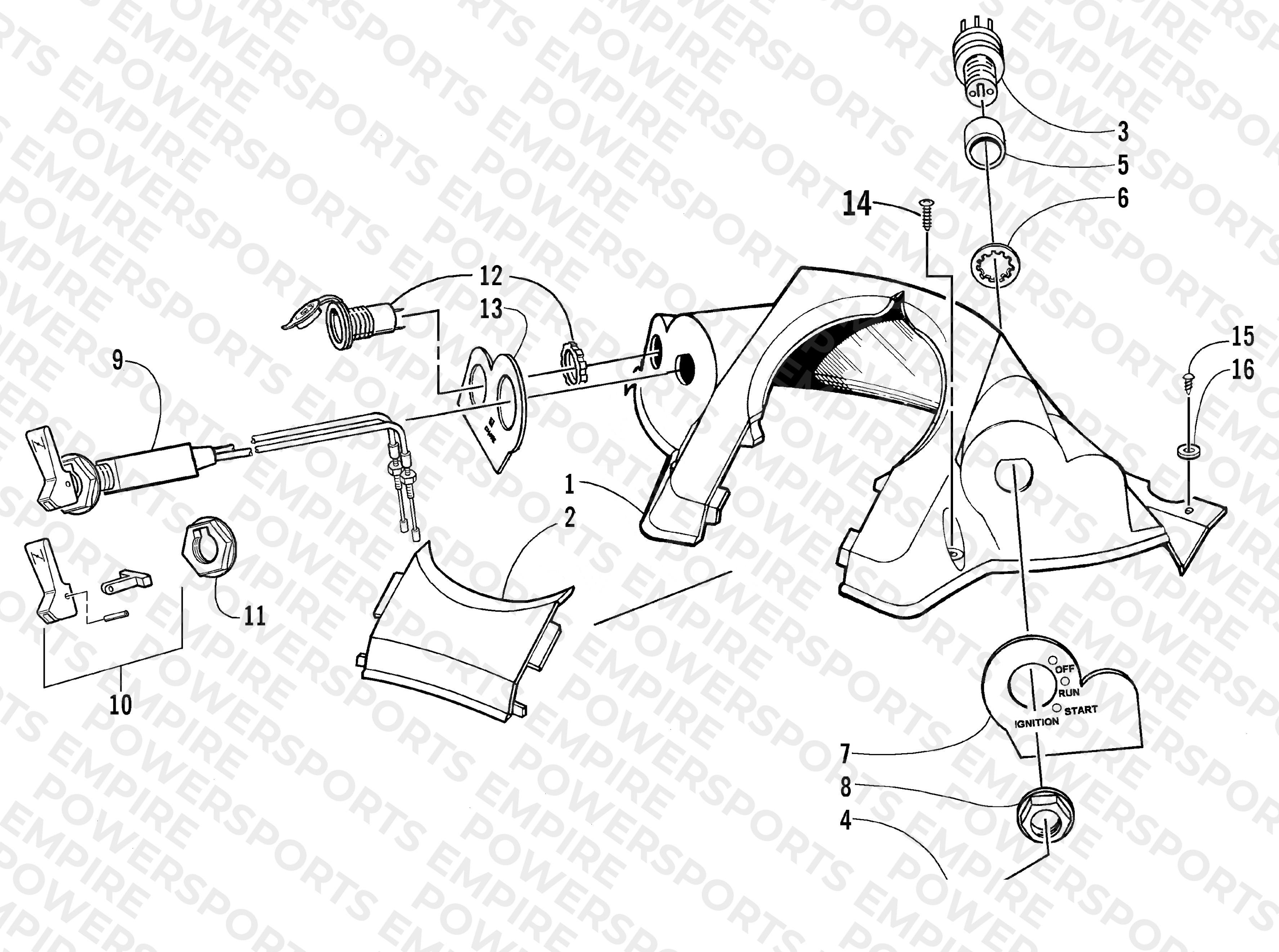 CONSOLE AND SWITCH ASSEMBLY