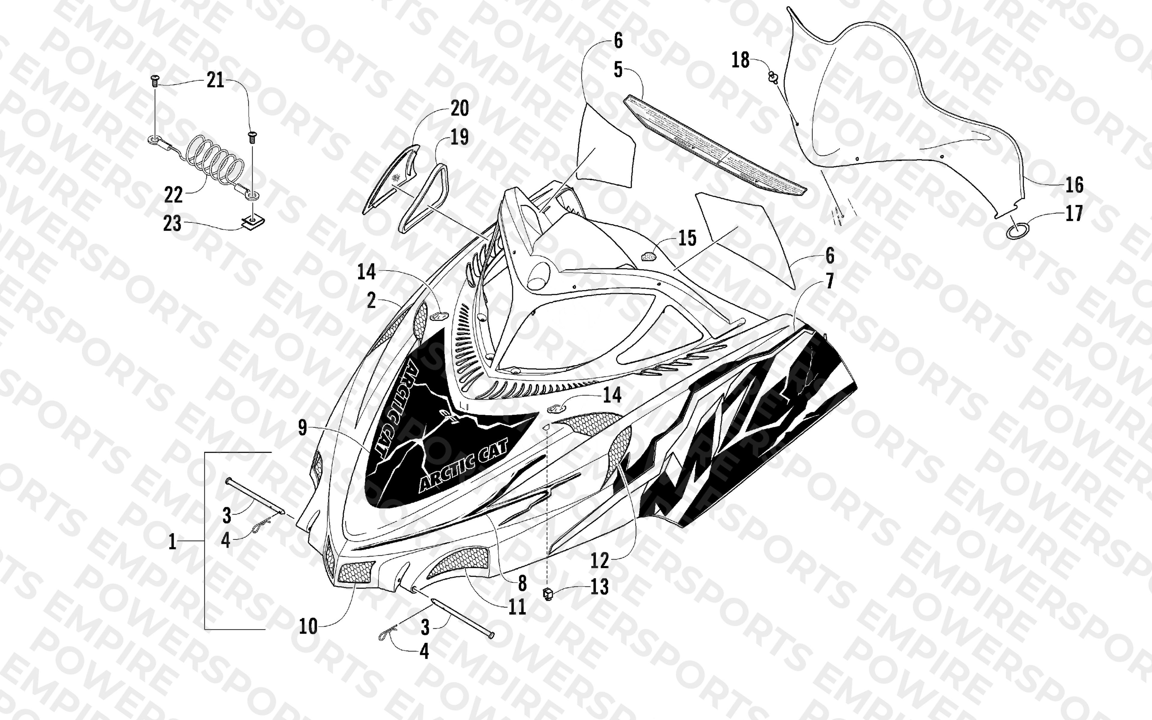 HOOD AND WINDSHIELD ASSEMBLY