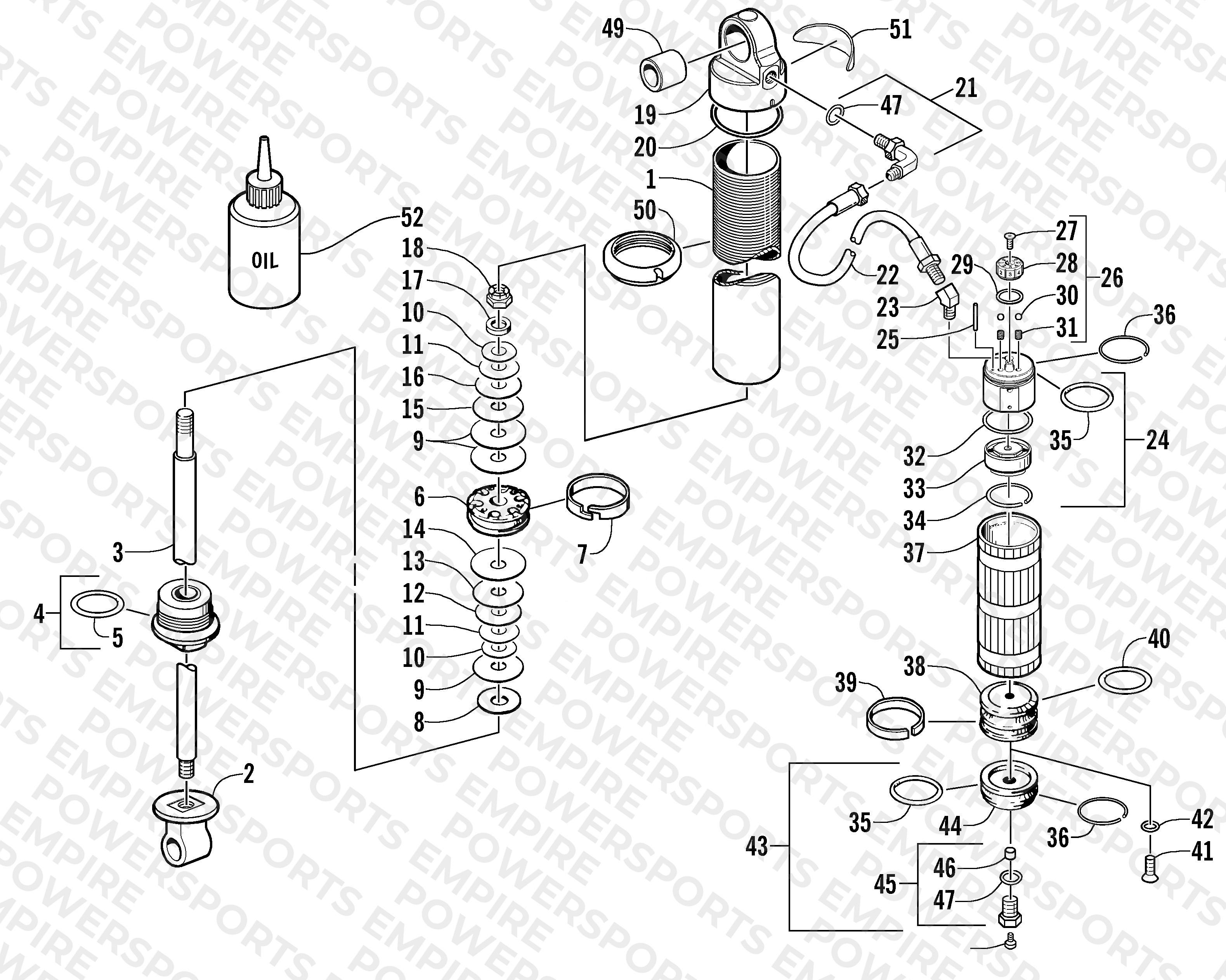 REAR SUSPENSION FRONT ARM SHOCK ABSORBER