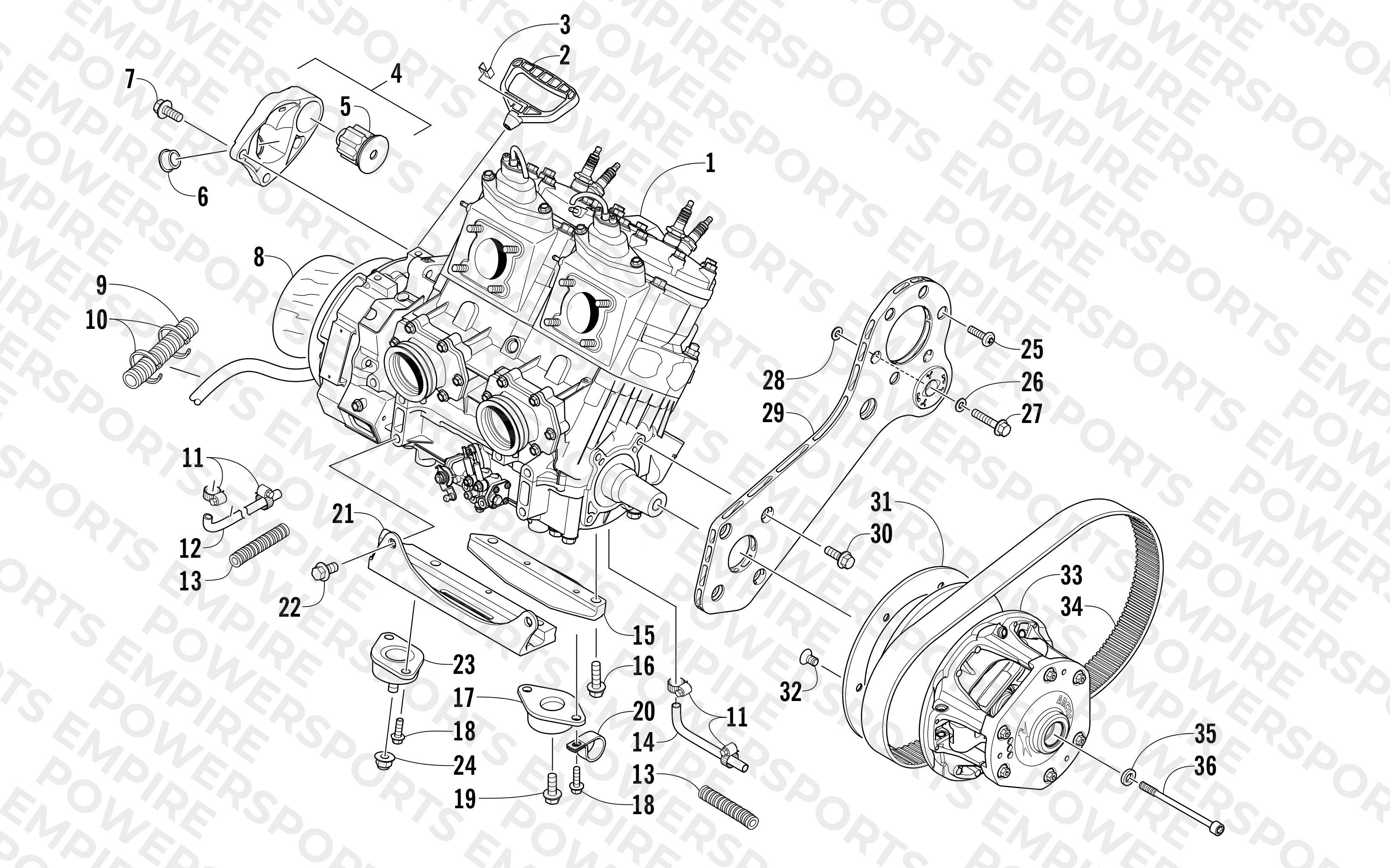 ENGINE AND RELATED PARTS