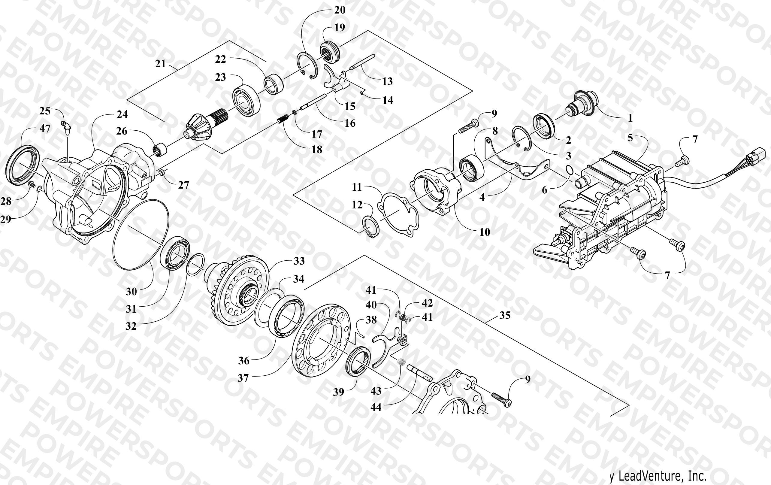 FRONT DRIVE GEARCASE ASSEMBLY