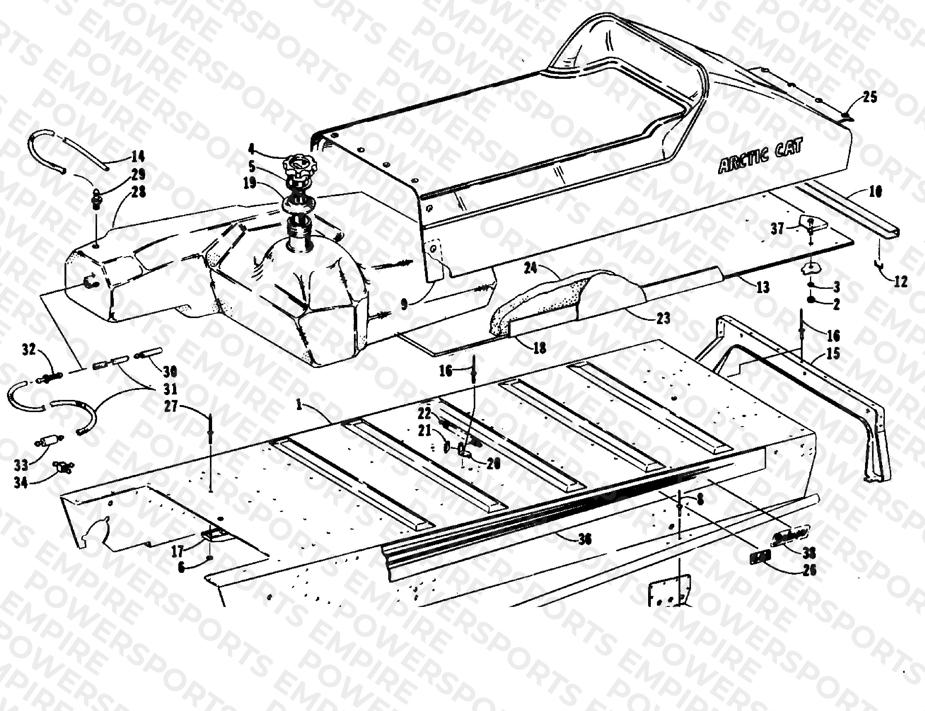 TUNNEL, GAS TANK, AND SEAT