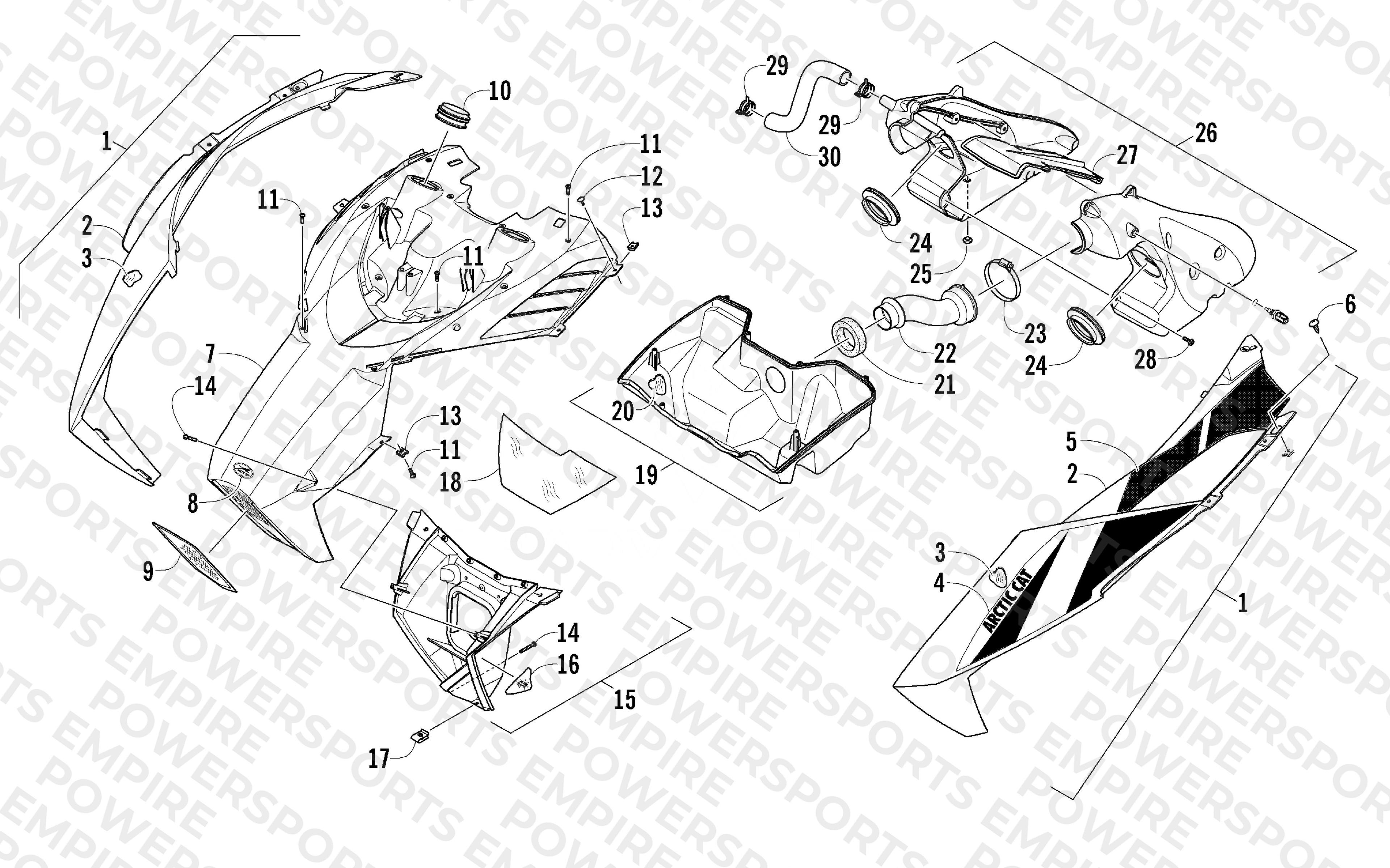 HOOD AND AIR INTAKE ASSEMBLY