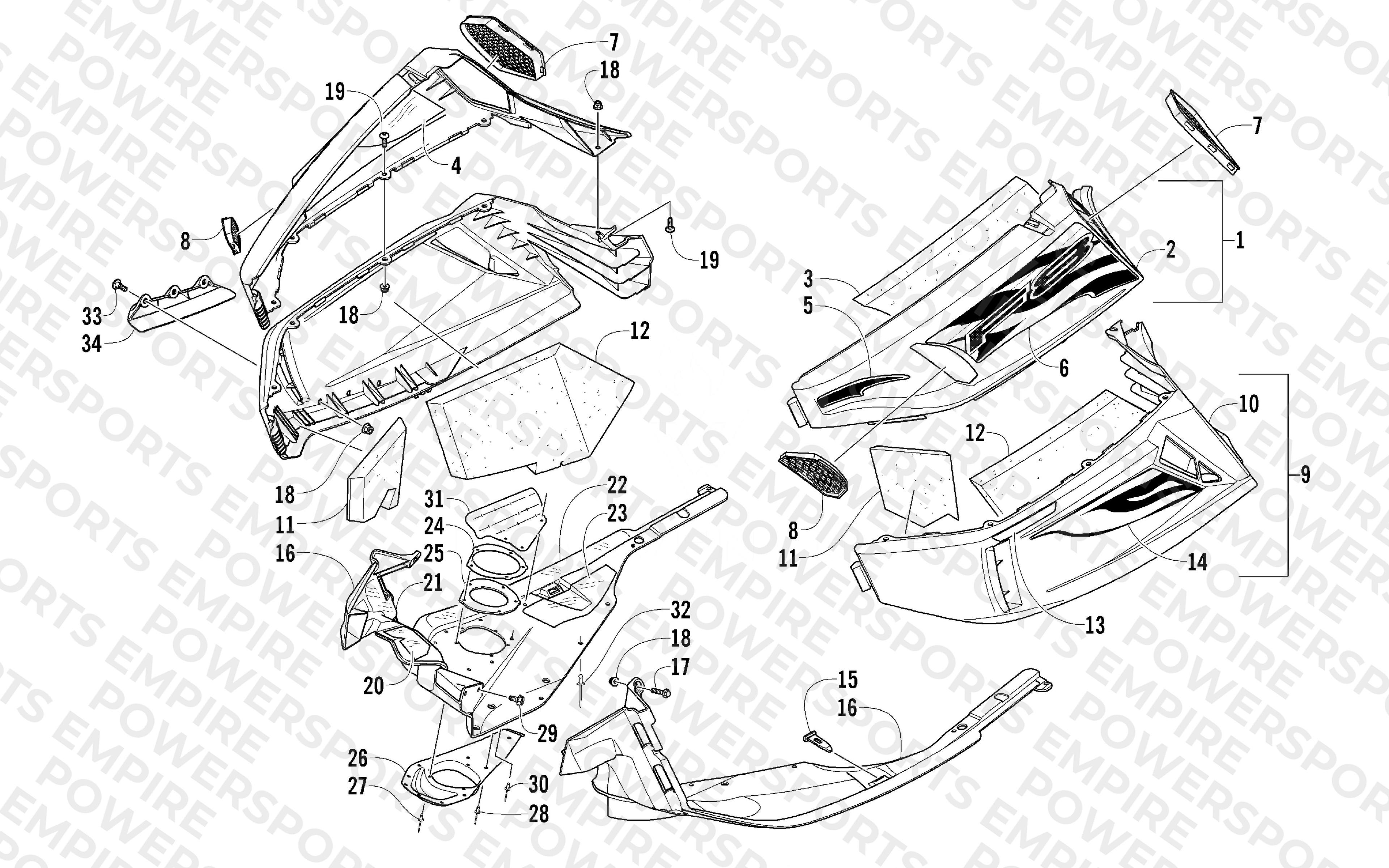 SKID PLATE AND SIDE PANEL ASSEMBLY