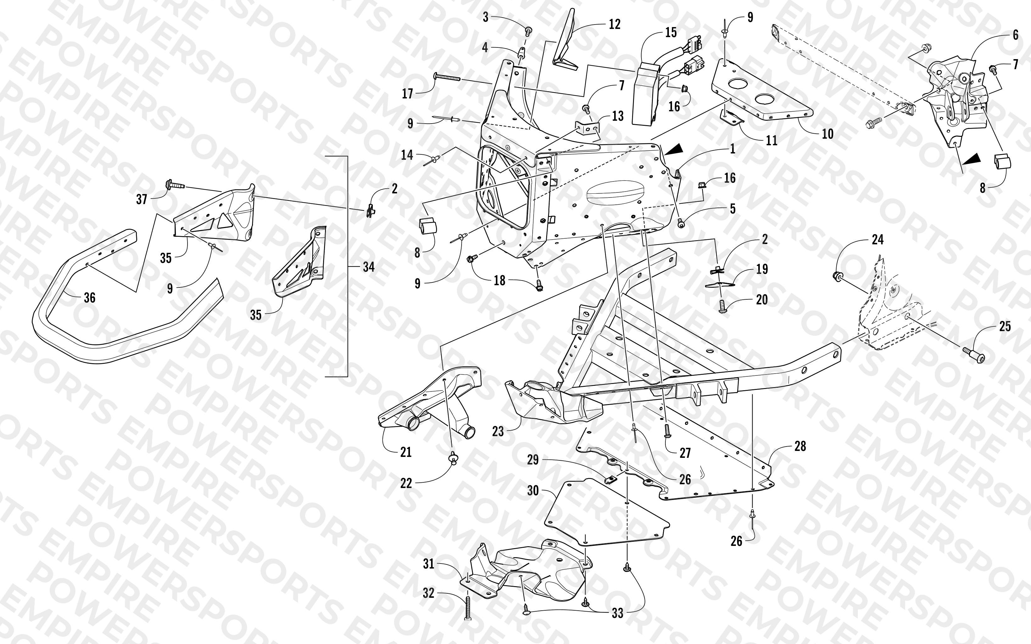 FRONT BUMPER AND FRAME ASSEMBLY