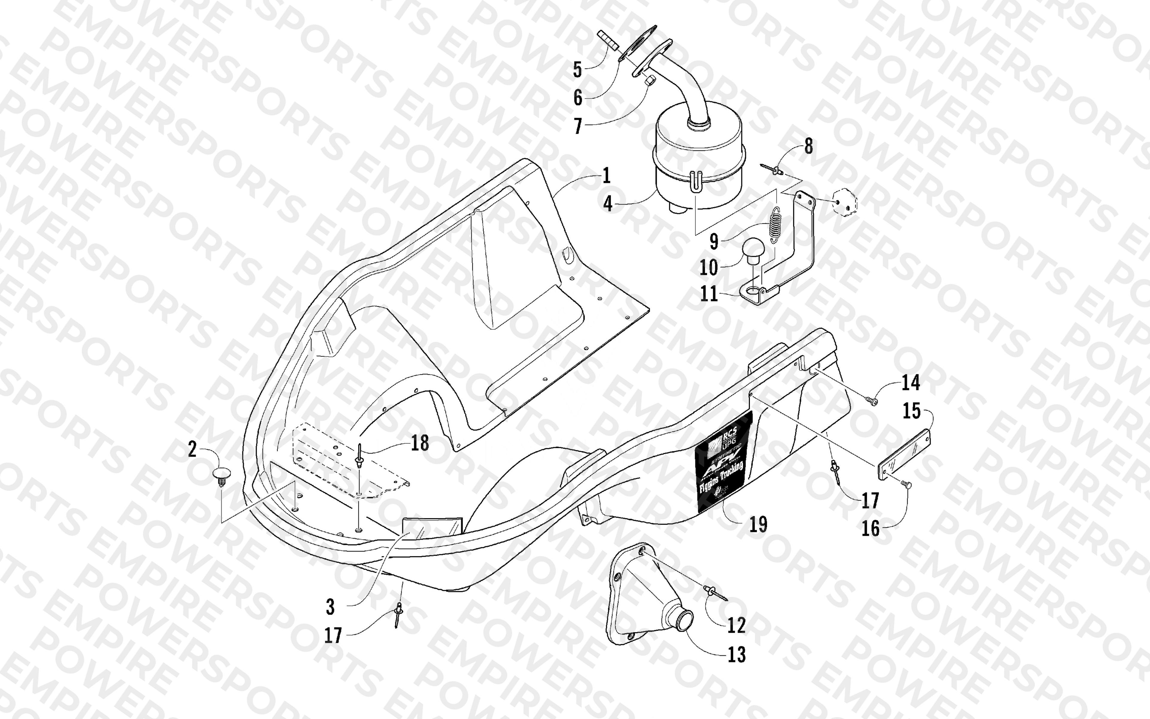 BELLY PAN AND EXHAUST ASSEMBLIES