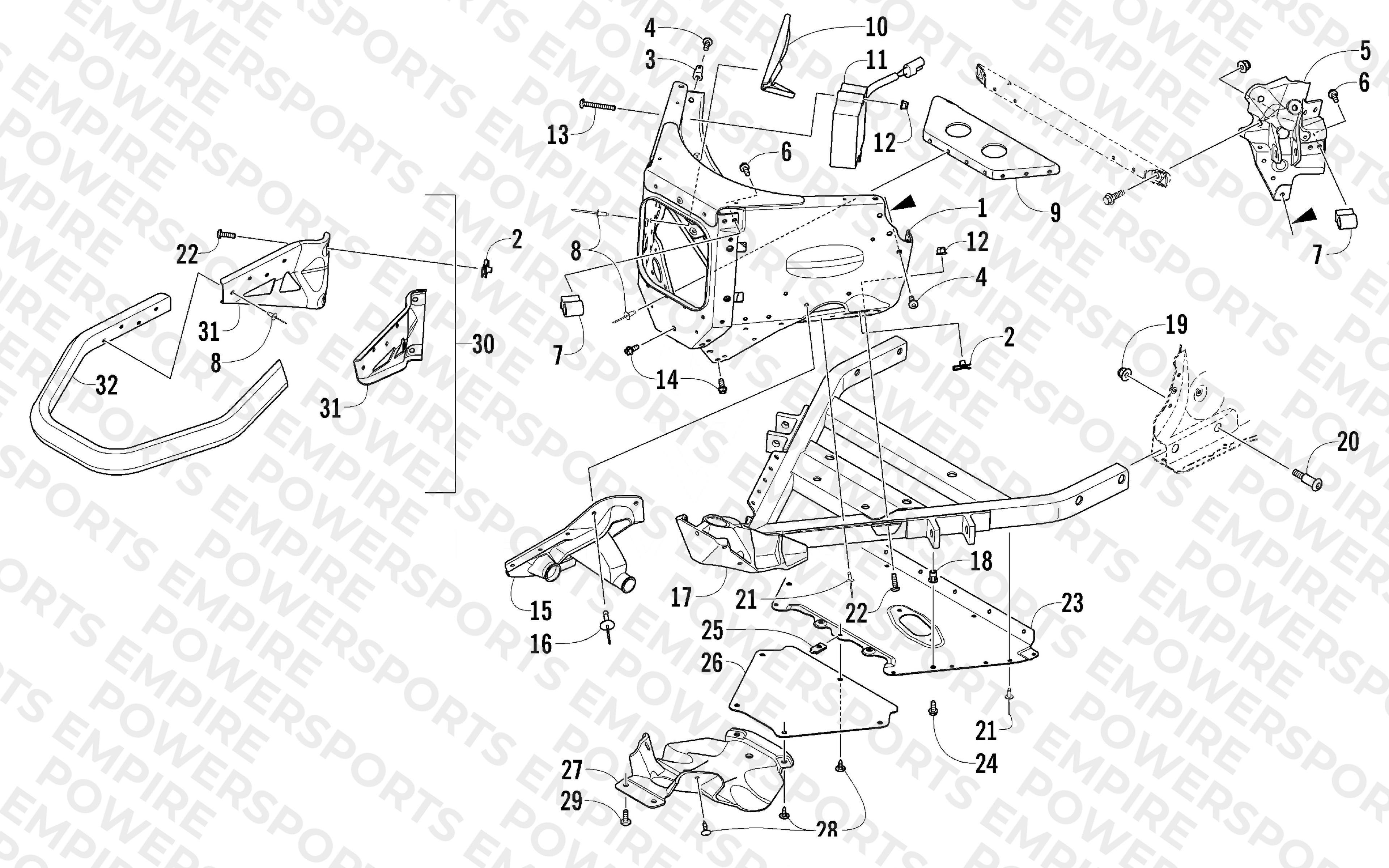 FRONT BUMPER AND FRAME ASSEMBLY