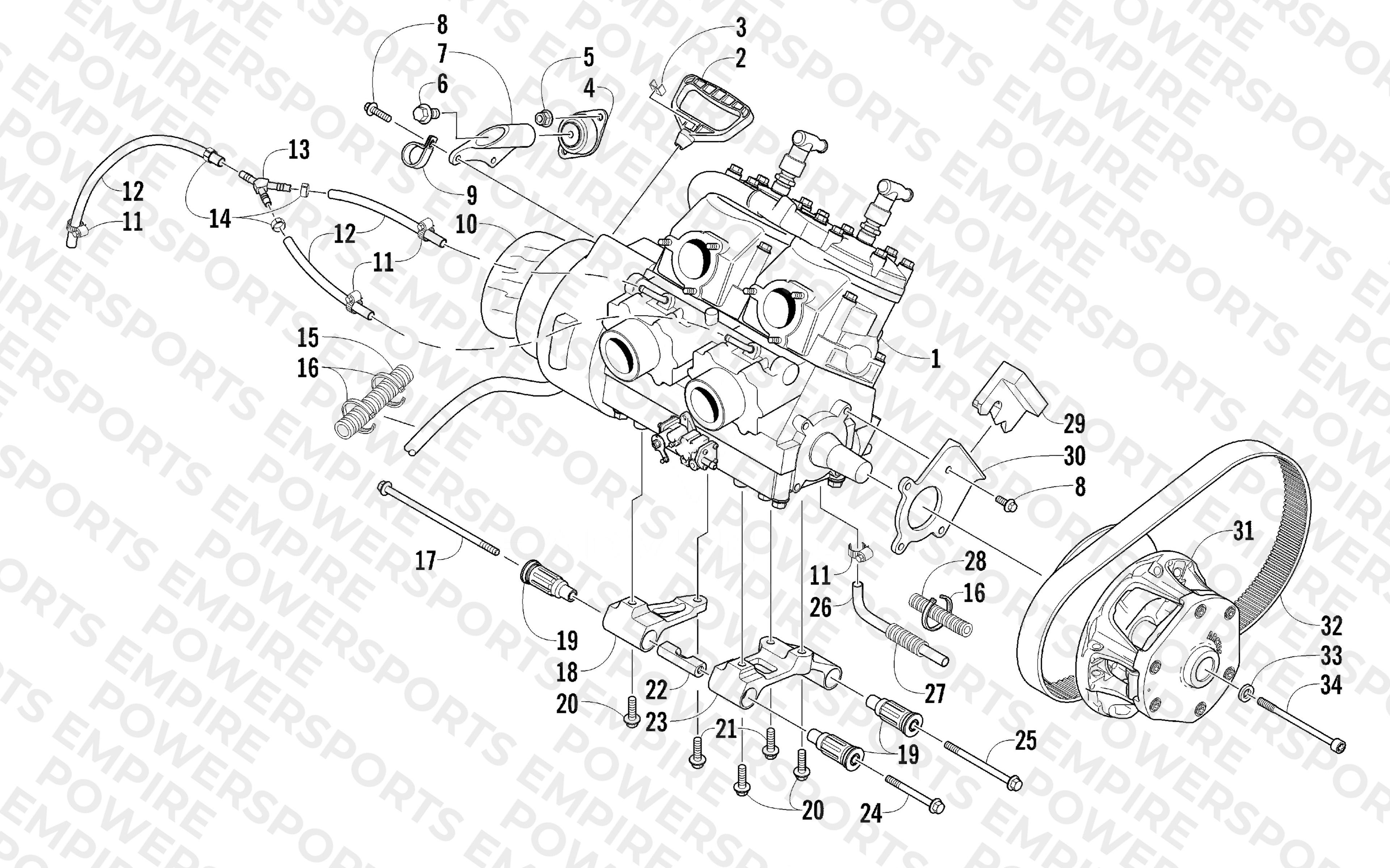 ENGINE AND RELATED PARTS