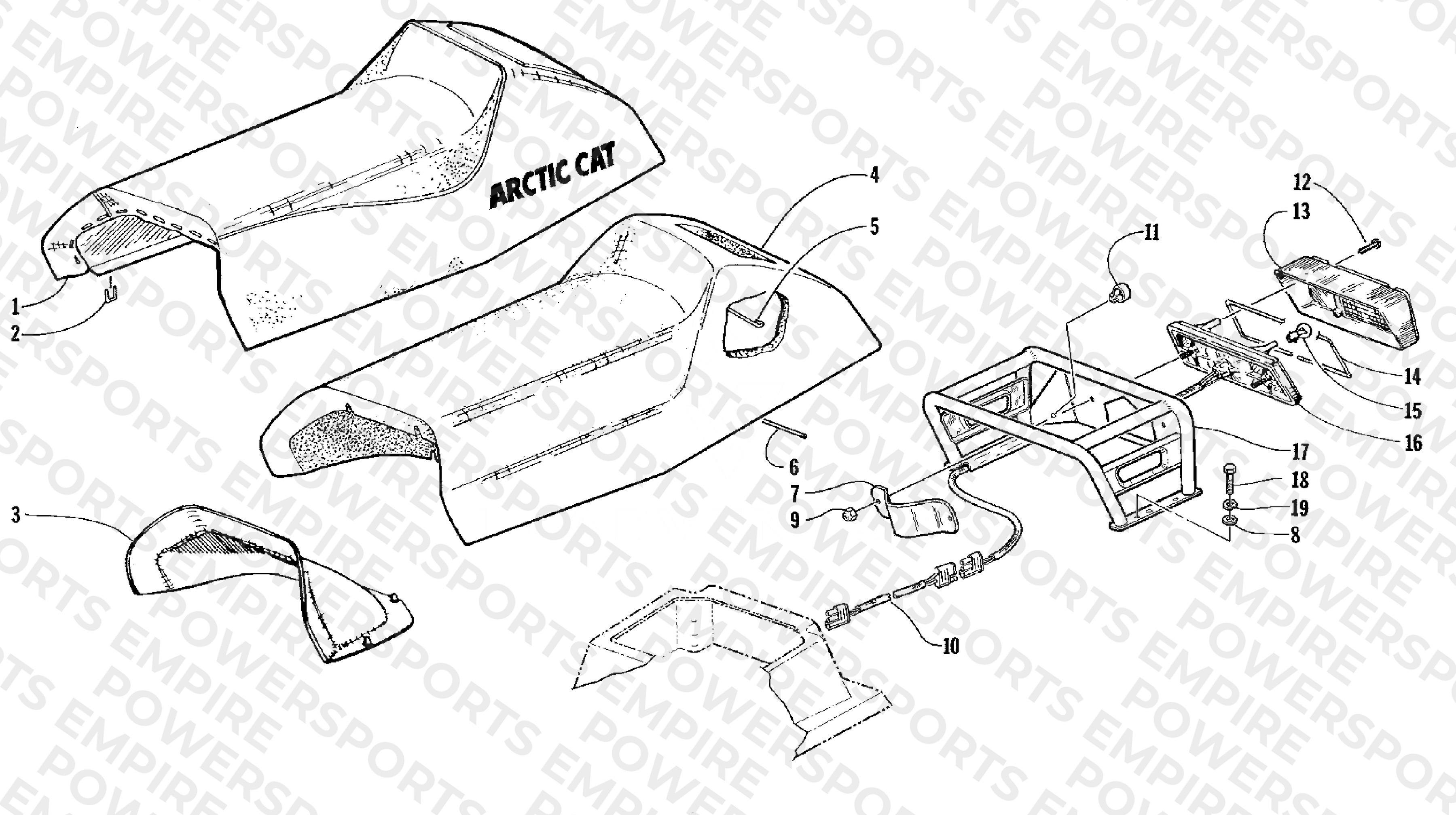 SEAT AND TAILLIGHT ASSEMBLY