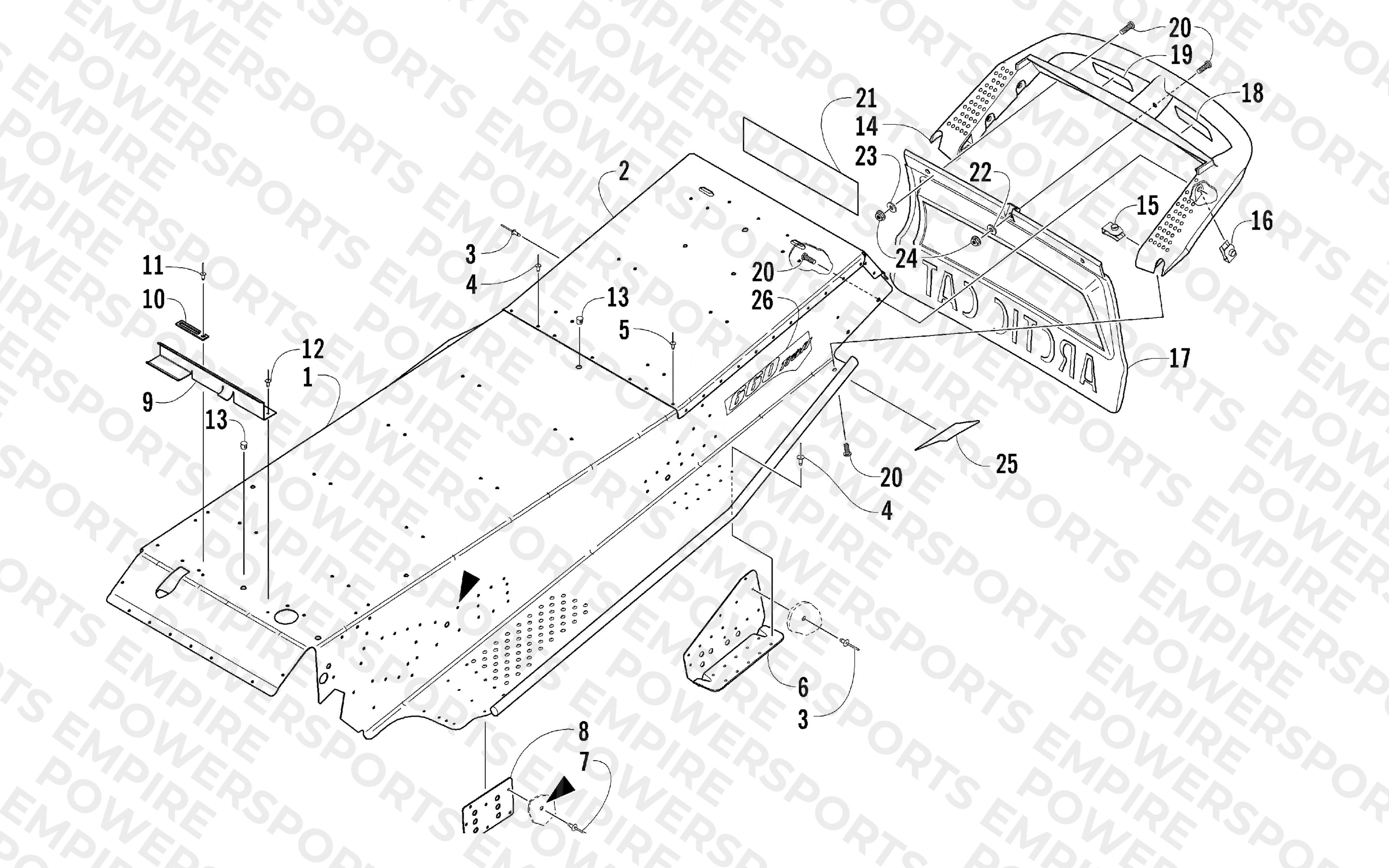 TUNNEL AND REAR BUMPER