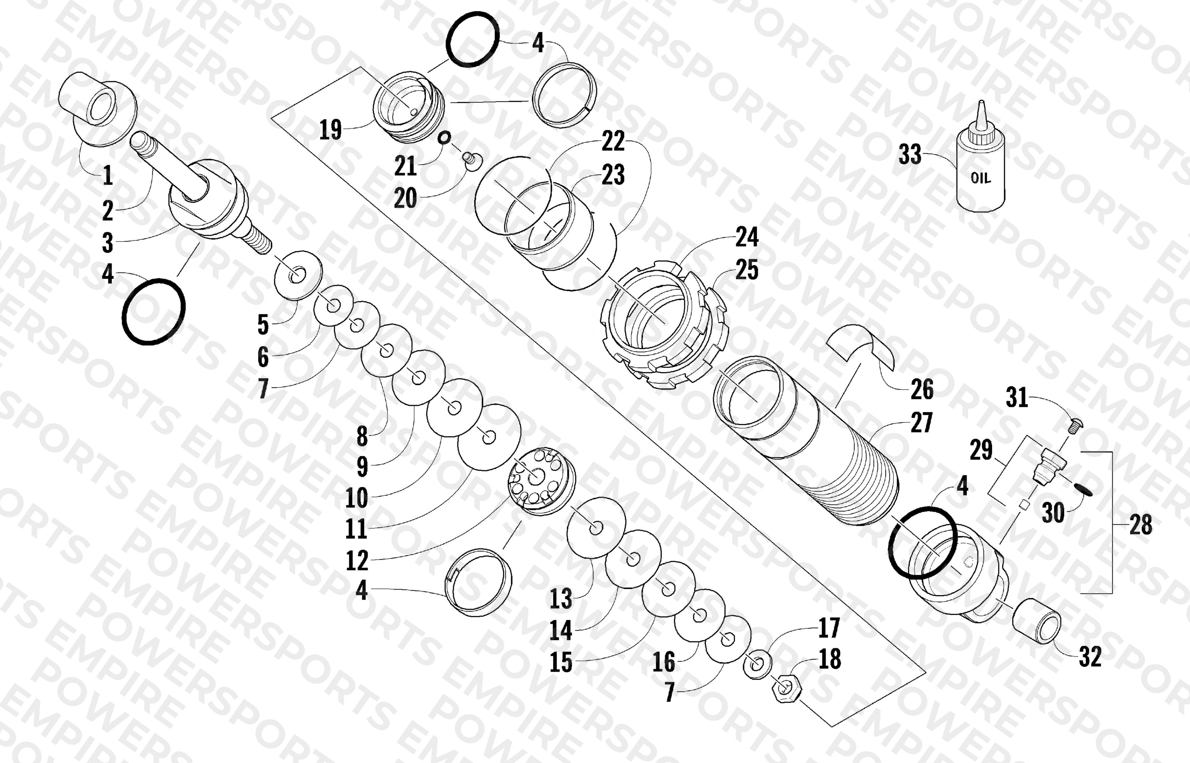 REAR SUSPENSION FRONT ARM SHOCK ABSORBER