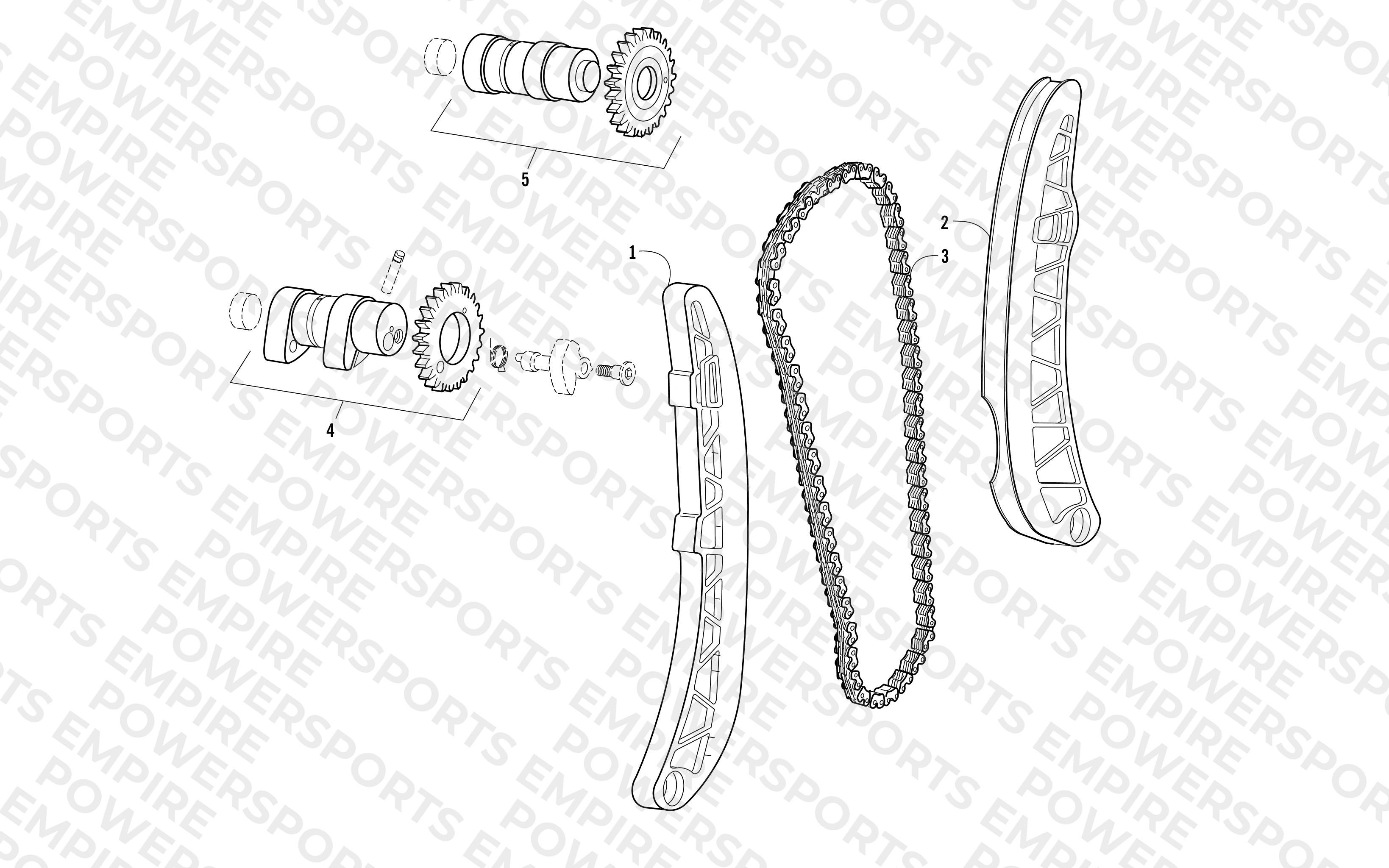 TIMING CHAIN AND CAM SHAFT ASSEMBLY