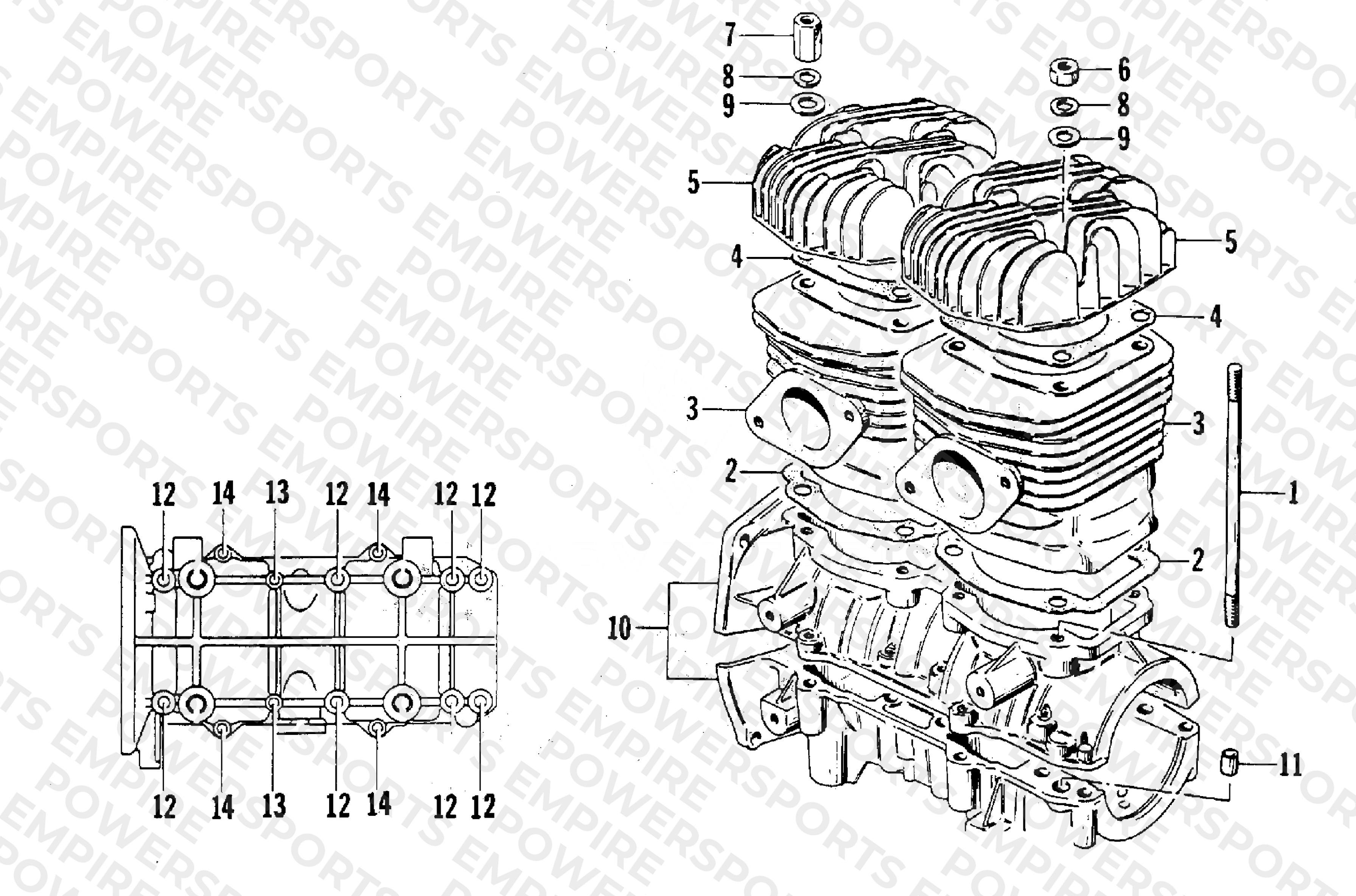 CRANKCASE AND CYLINDER