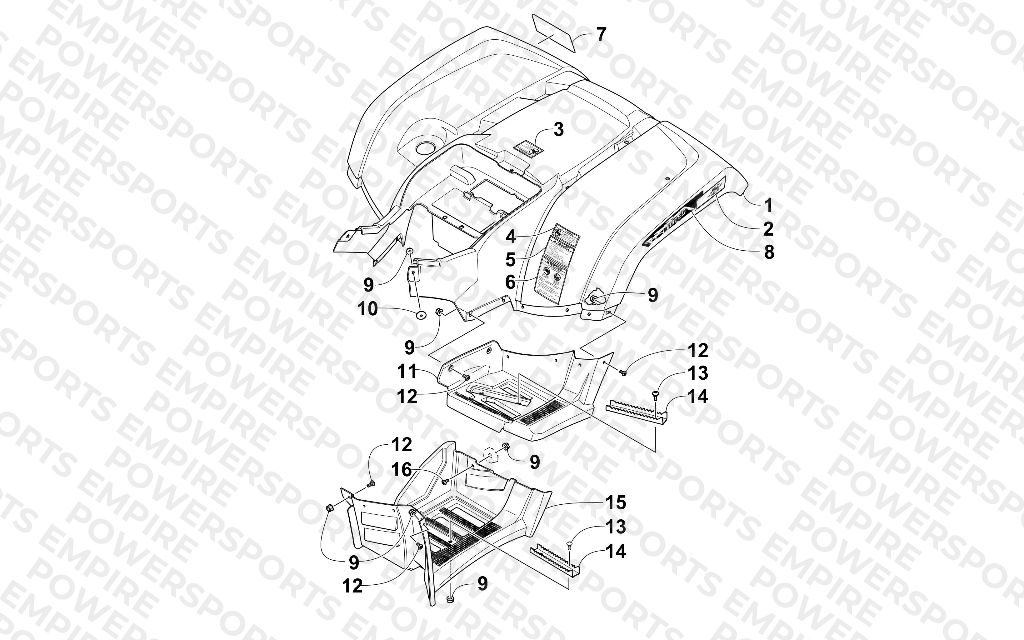 REAR BODY PANEL AND FOOTWELL ASSEMBLIES