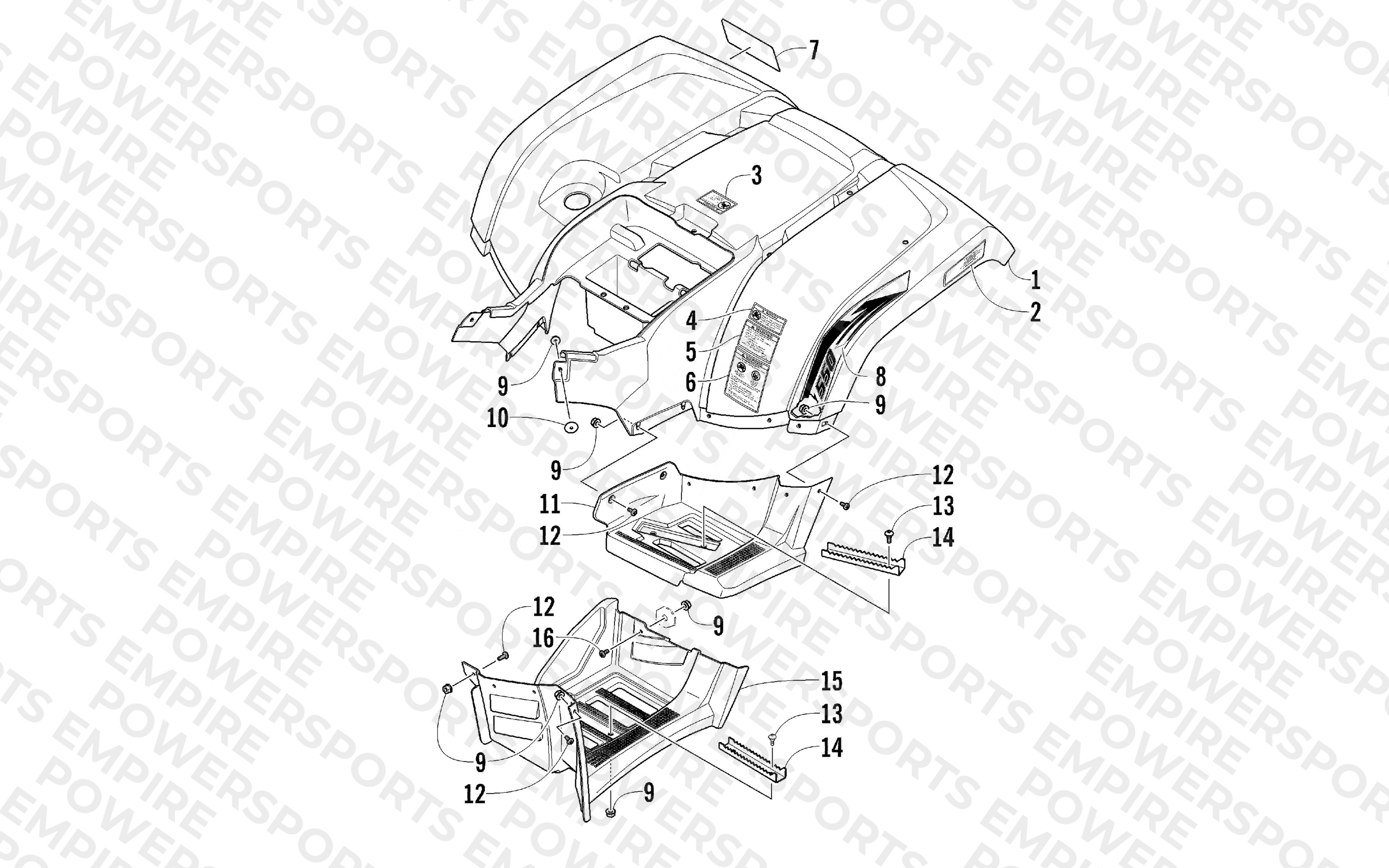 REAR BODY PANEL AND FOOTWELL ASSEMBLIES