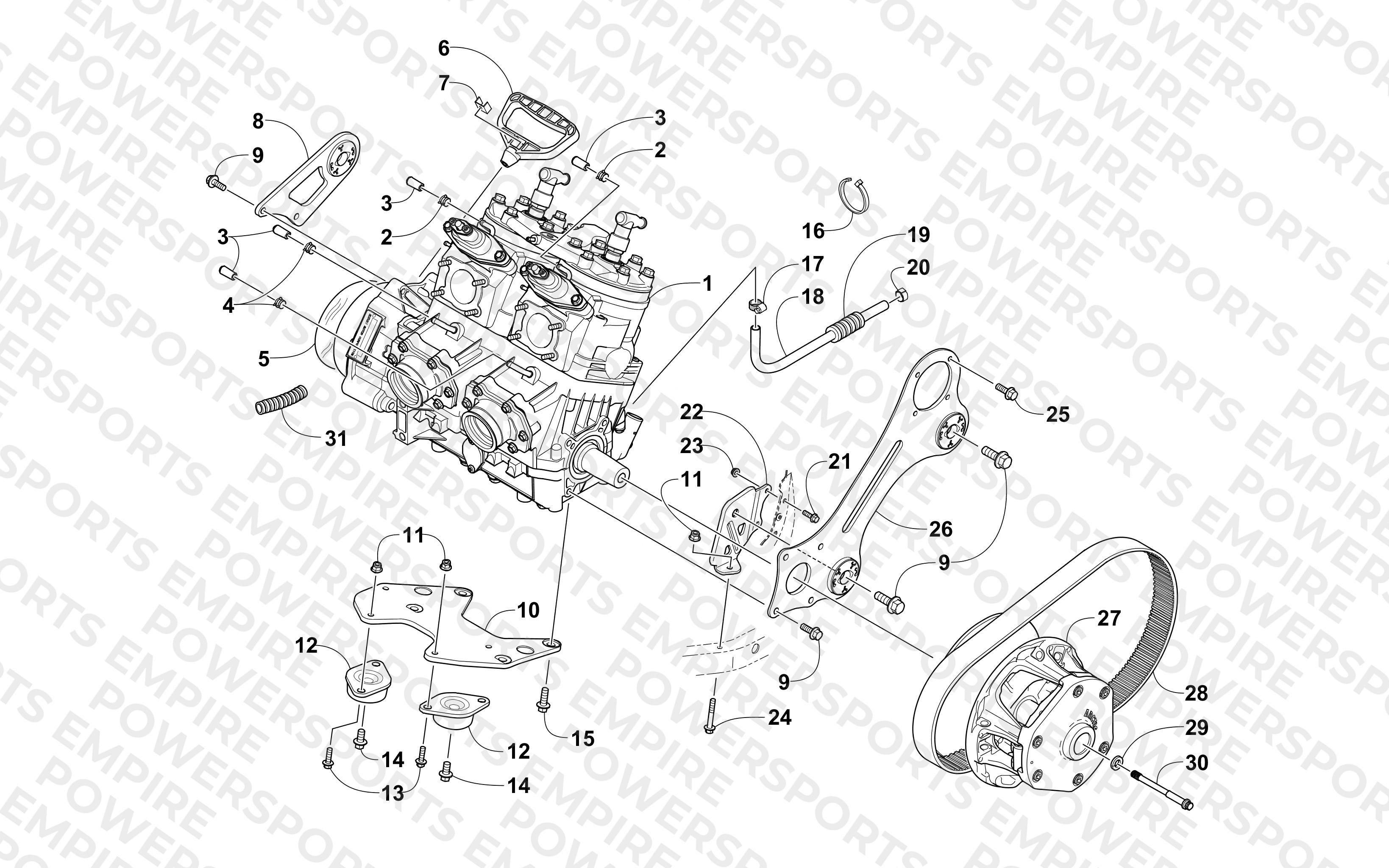 ENGINE AND RELATED PARTS