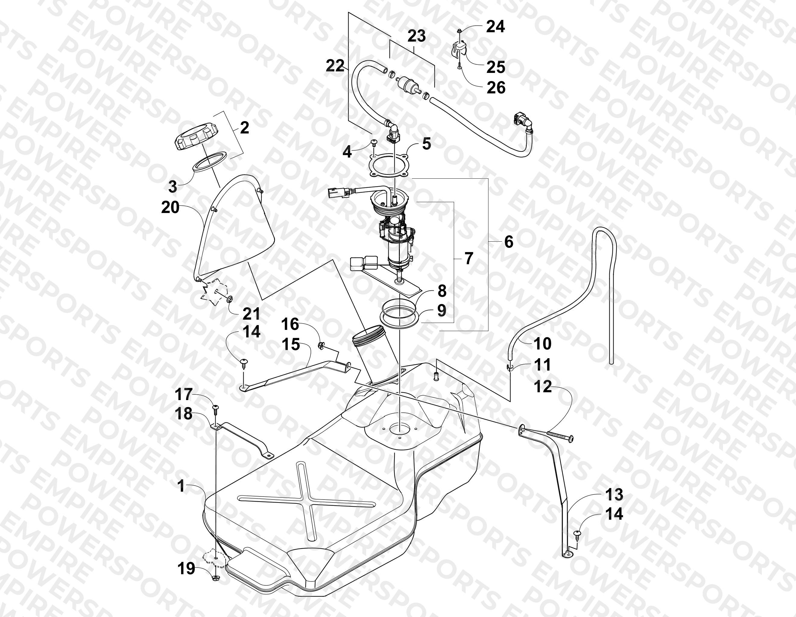 GAS TANK ASSEMBLY UP TO VIN: 302024