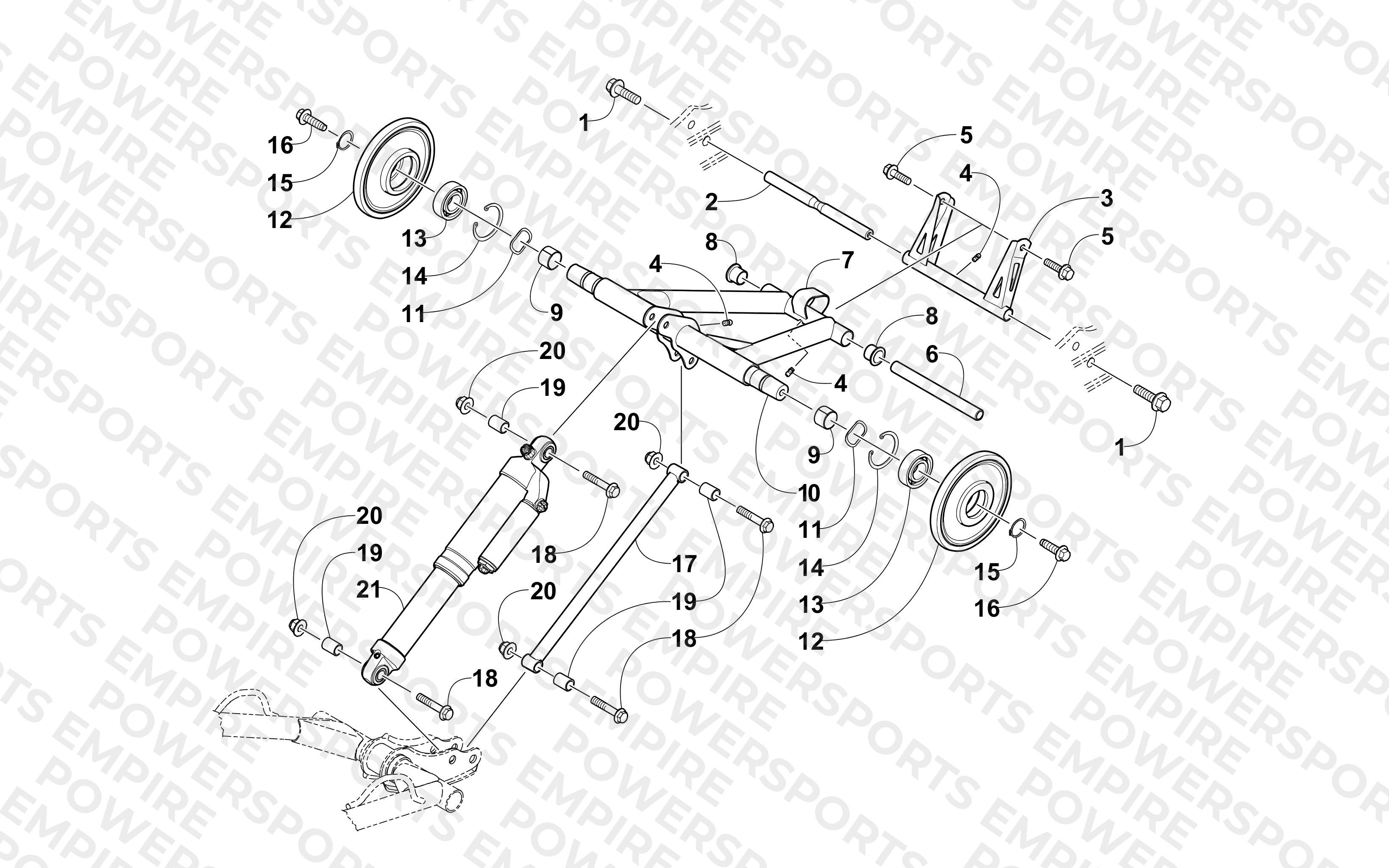 REAR SUSPENSION REAR ARM ASSEMBLY