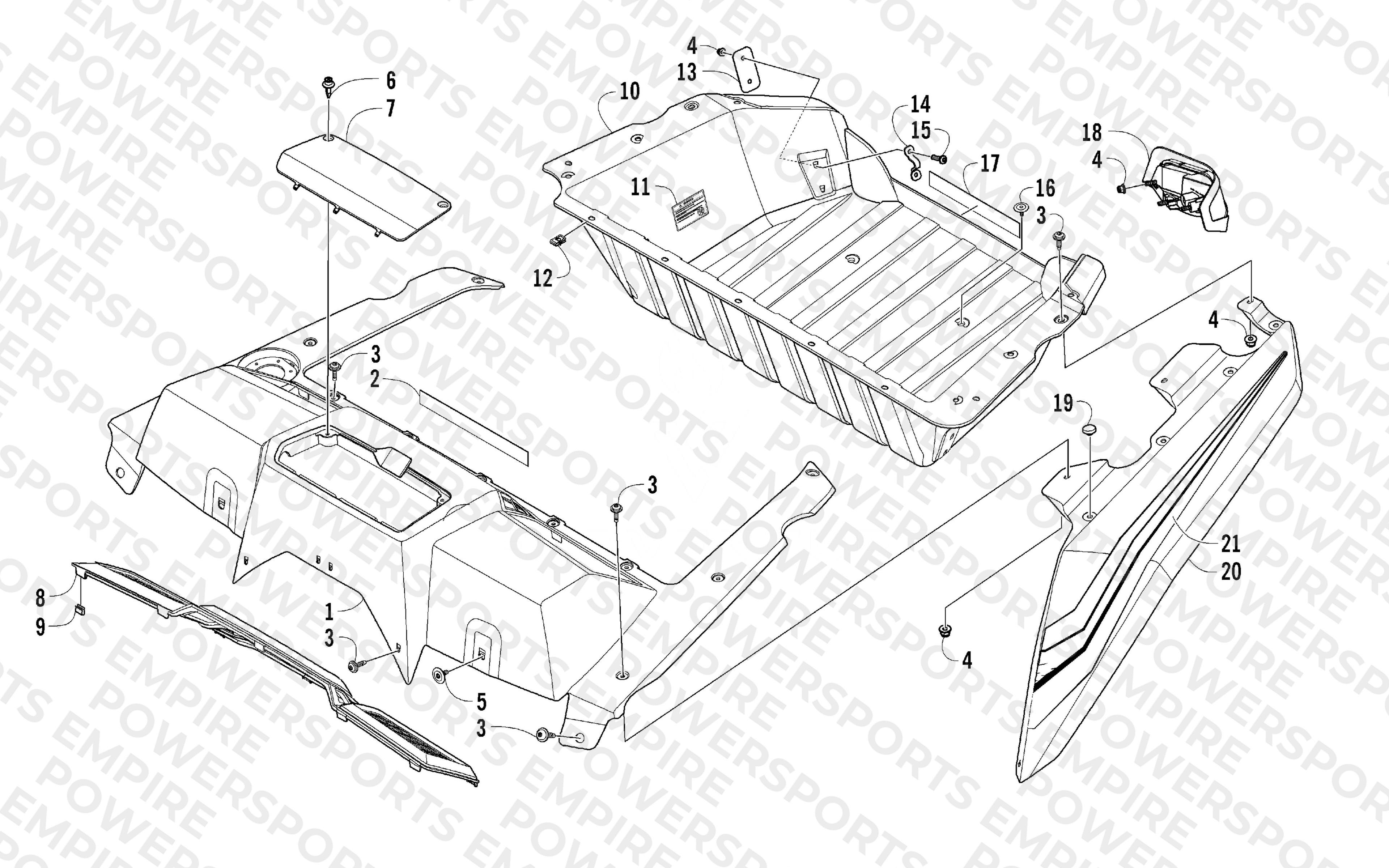 CARGO BOX AND TAILLIGHT ASSEMBLY