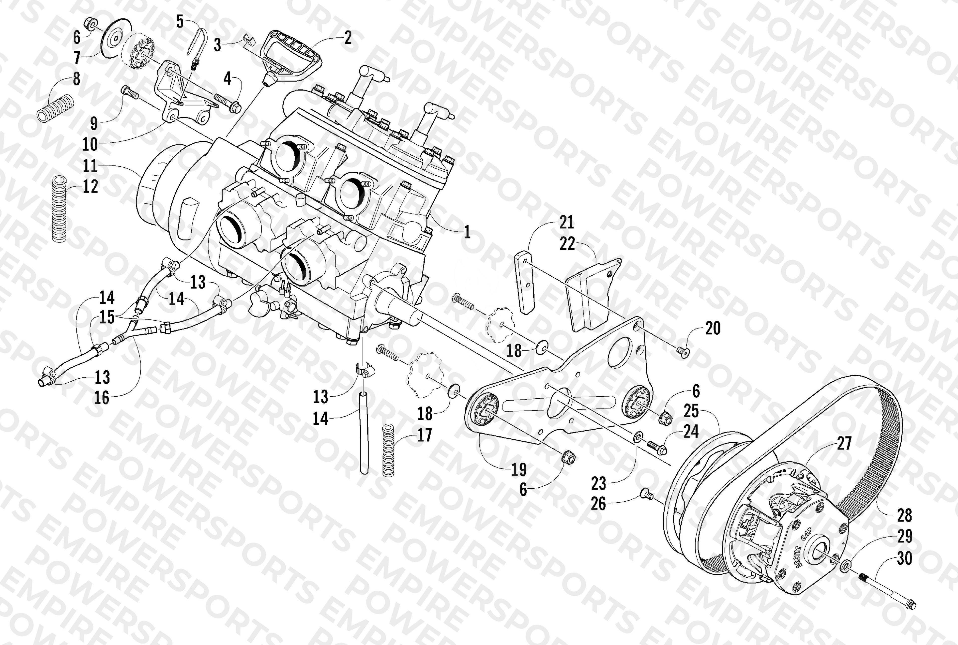 ENGINE AND RELATED PARTS