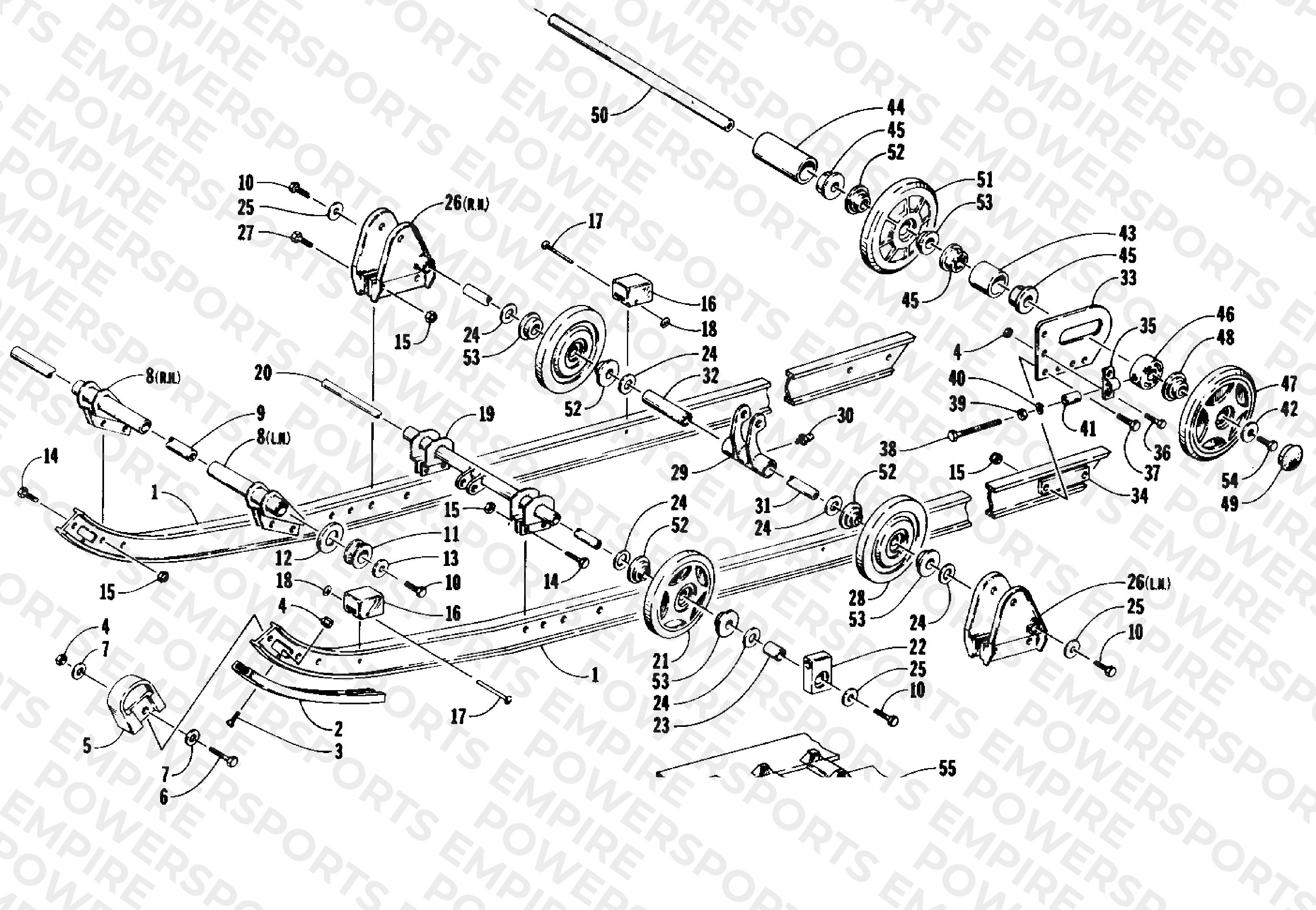 SLIDE RAIL AND TRACK ASSEMBLY