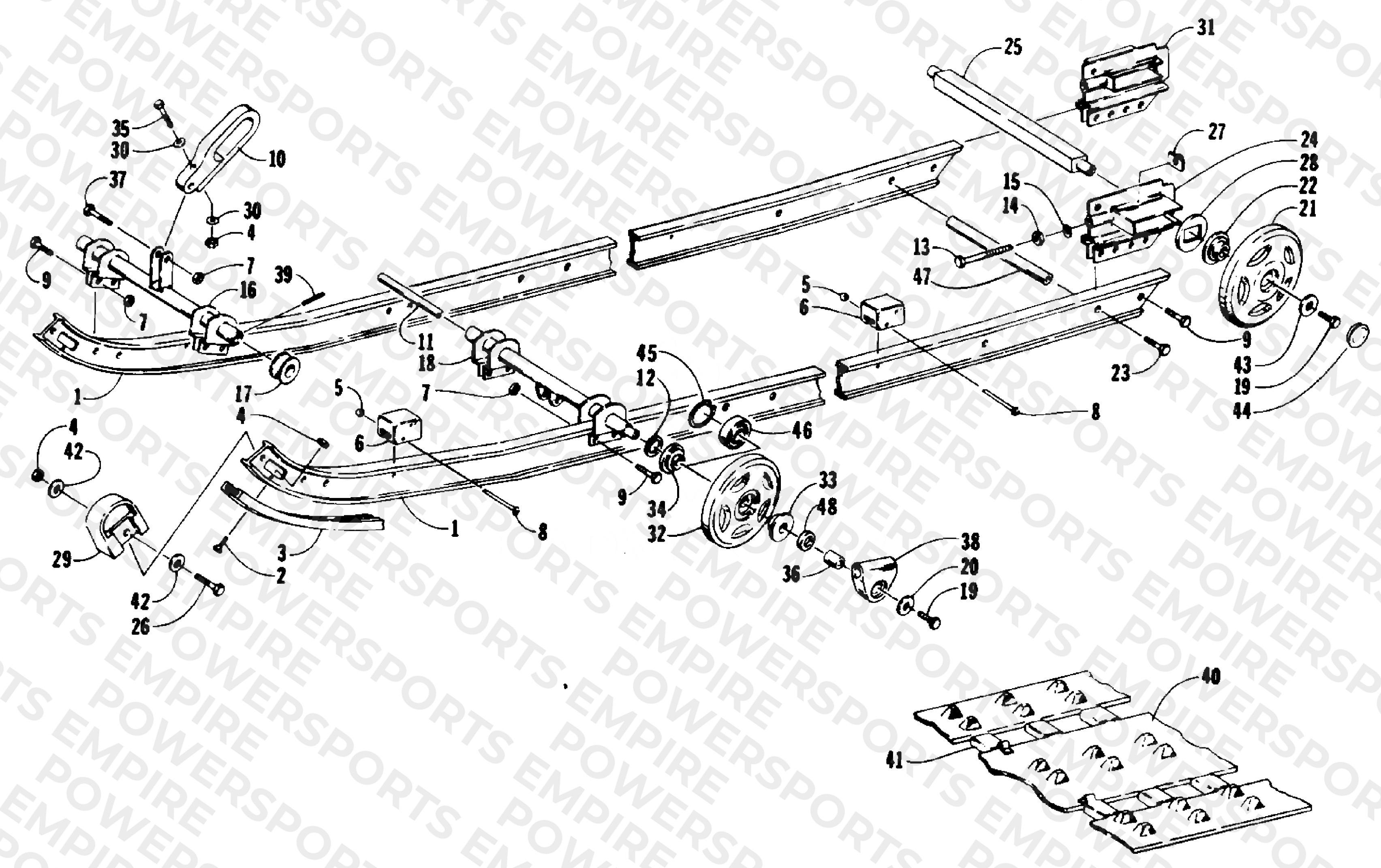 SLIDE RAIL AND TRACK ASSEMBLY
